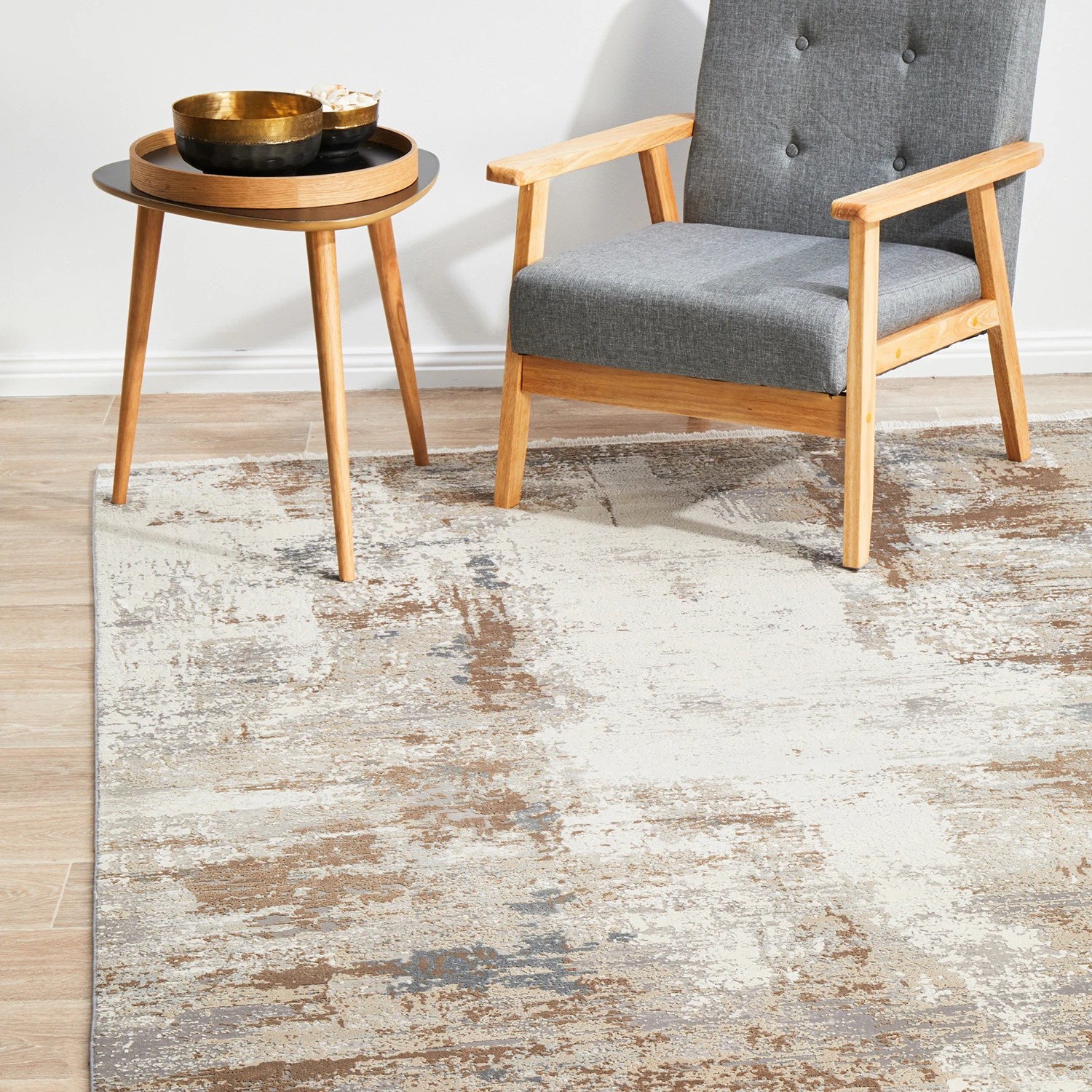 2 Common Ground Rugs Glimmers 105 400x300cm - Extra Extra Large Bamboo Silk Power Loomed Floor Rug - Natural, 2 of 9