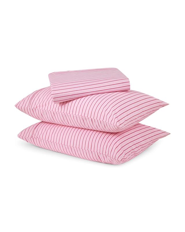 250 Thread Count Cotton Stripe Sheet Set - King Bed, 