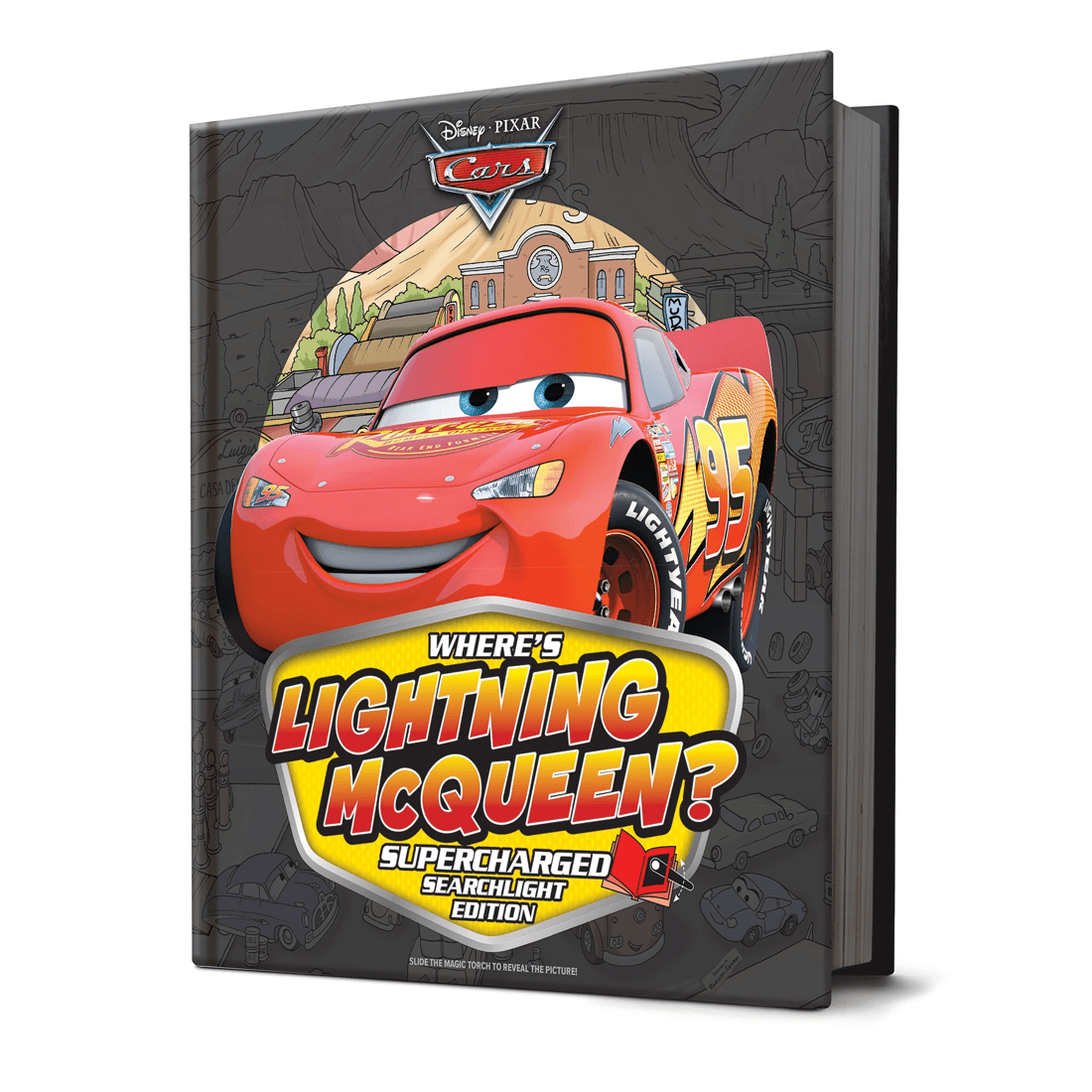1 Disney Pixar Cars Where's Lightning Mcqueen? Supercharged Searchlight Edition - Book, 1 of 2