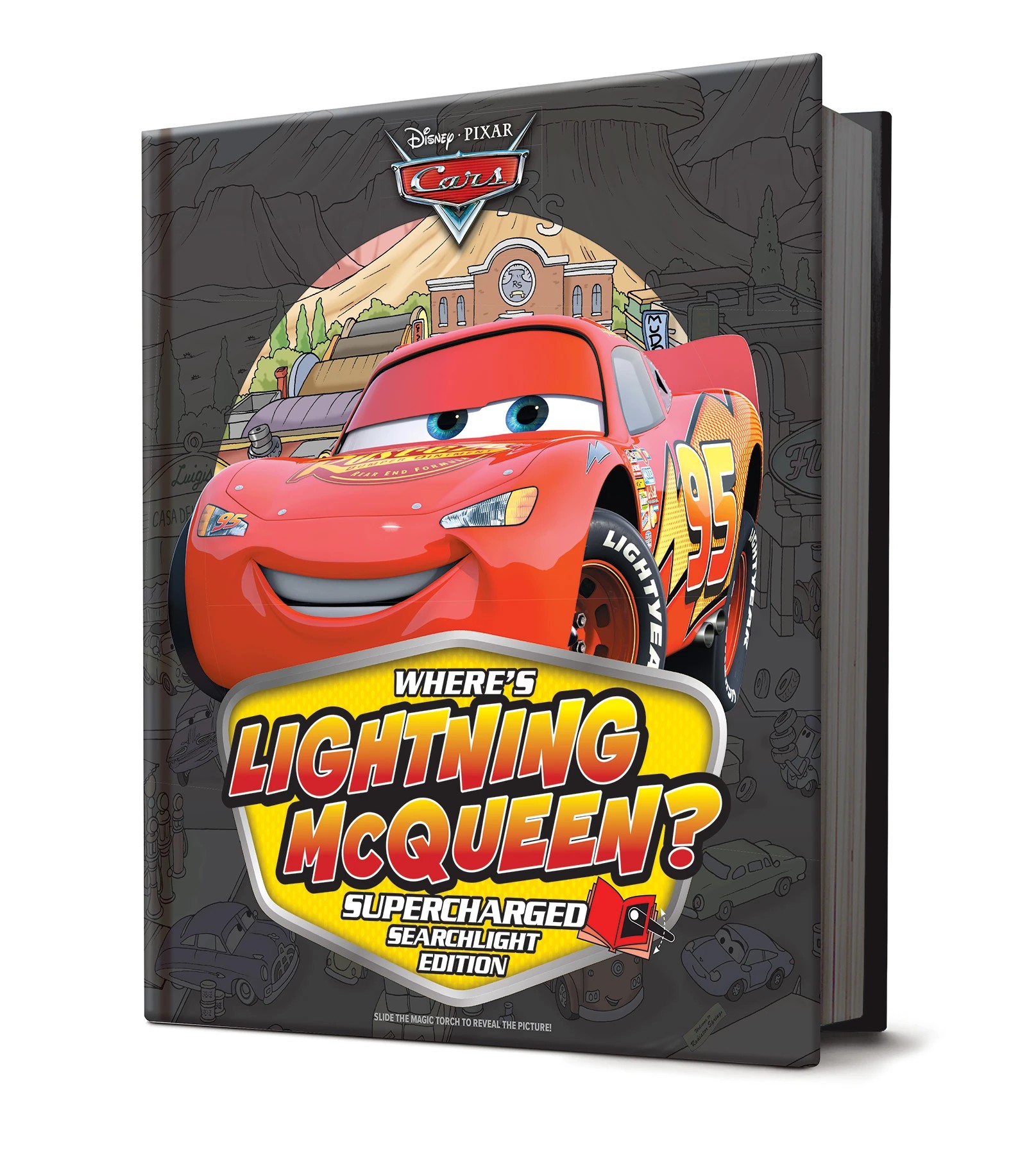 1 Disney Pixar Cars Where's Lightning Mcqueen? Supercharged Searchlight Edition - Book, 1 of 2