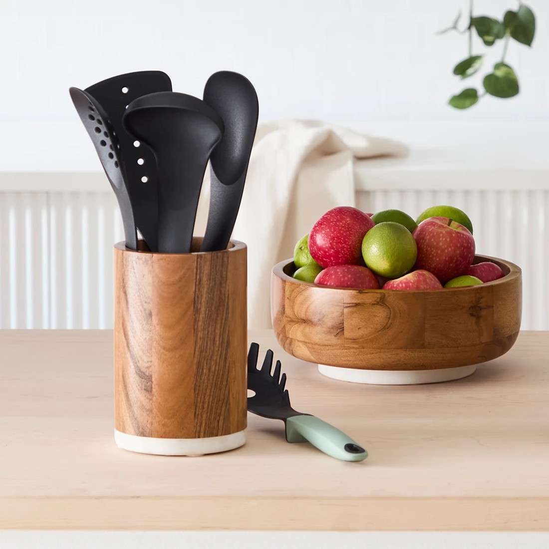 7 Acacia/Marble Fruit Bowl, 7 of 8