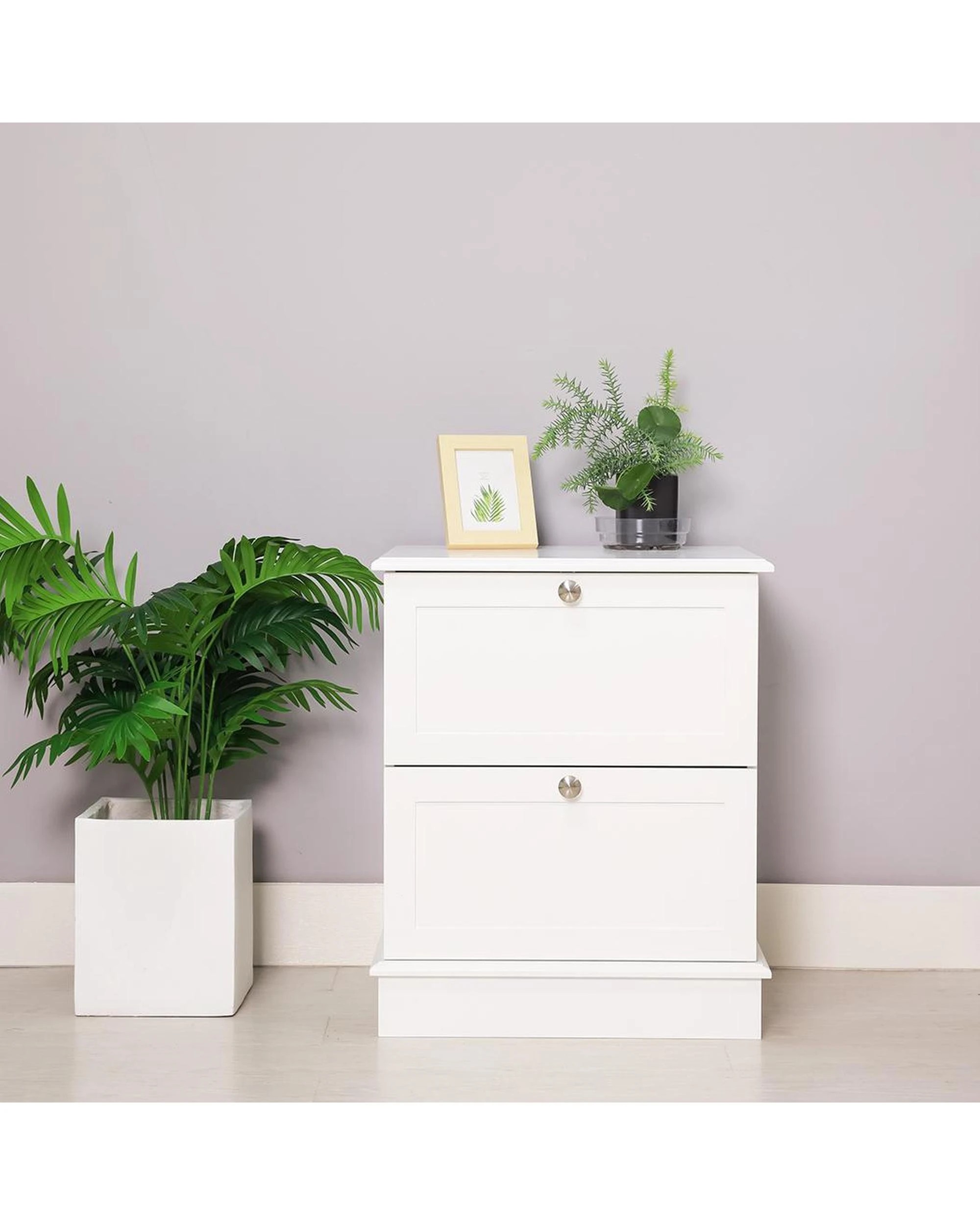 10 Harper Freestanding 2 Drawer Bedside Table White, 10 of 10