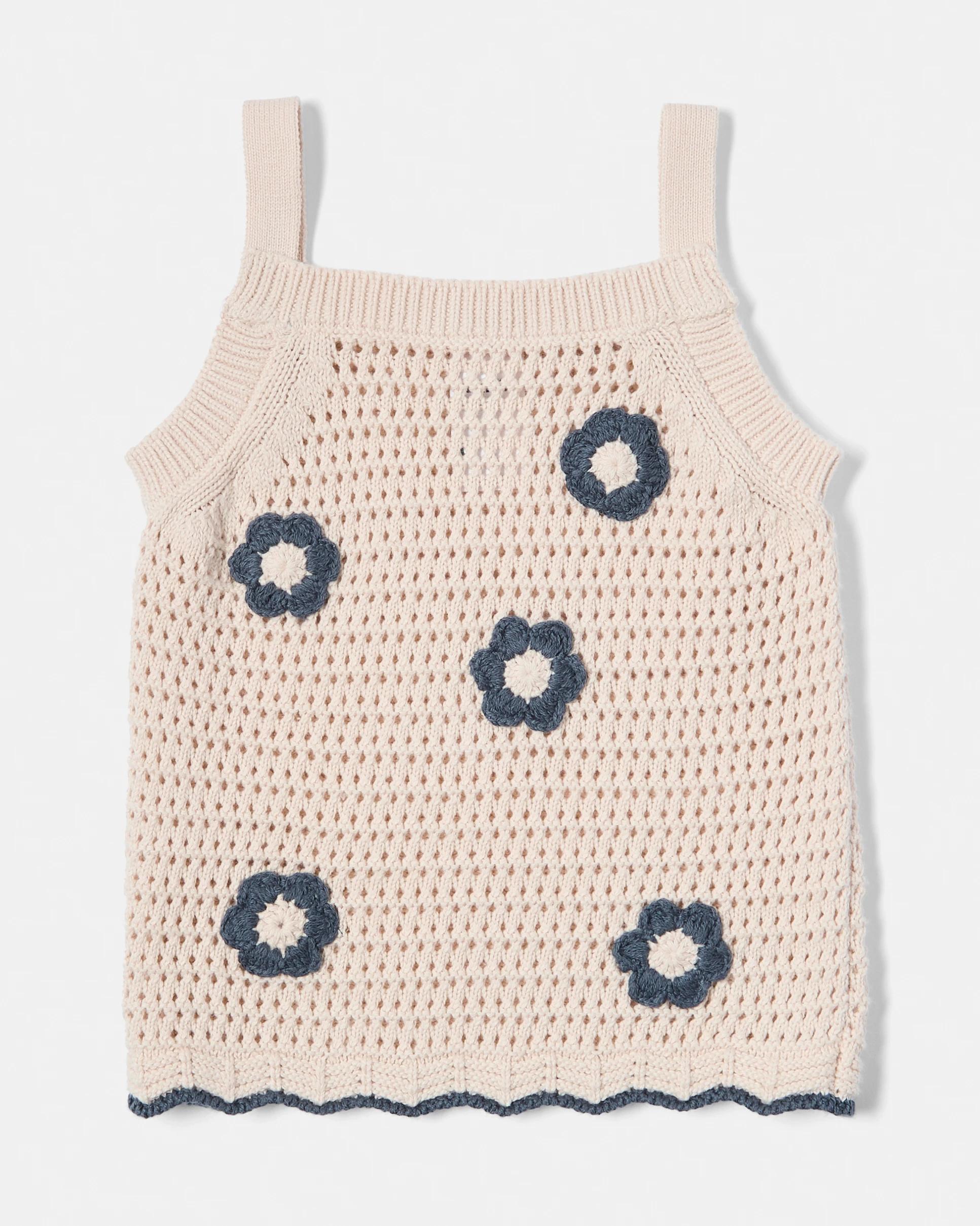 3 Sleeveless Crochet Set Chalk, 3 of 6