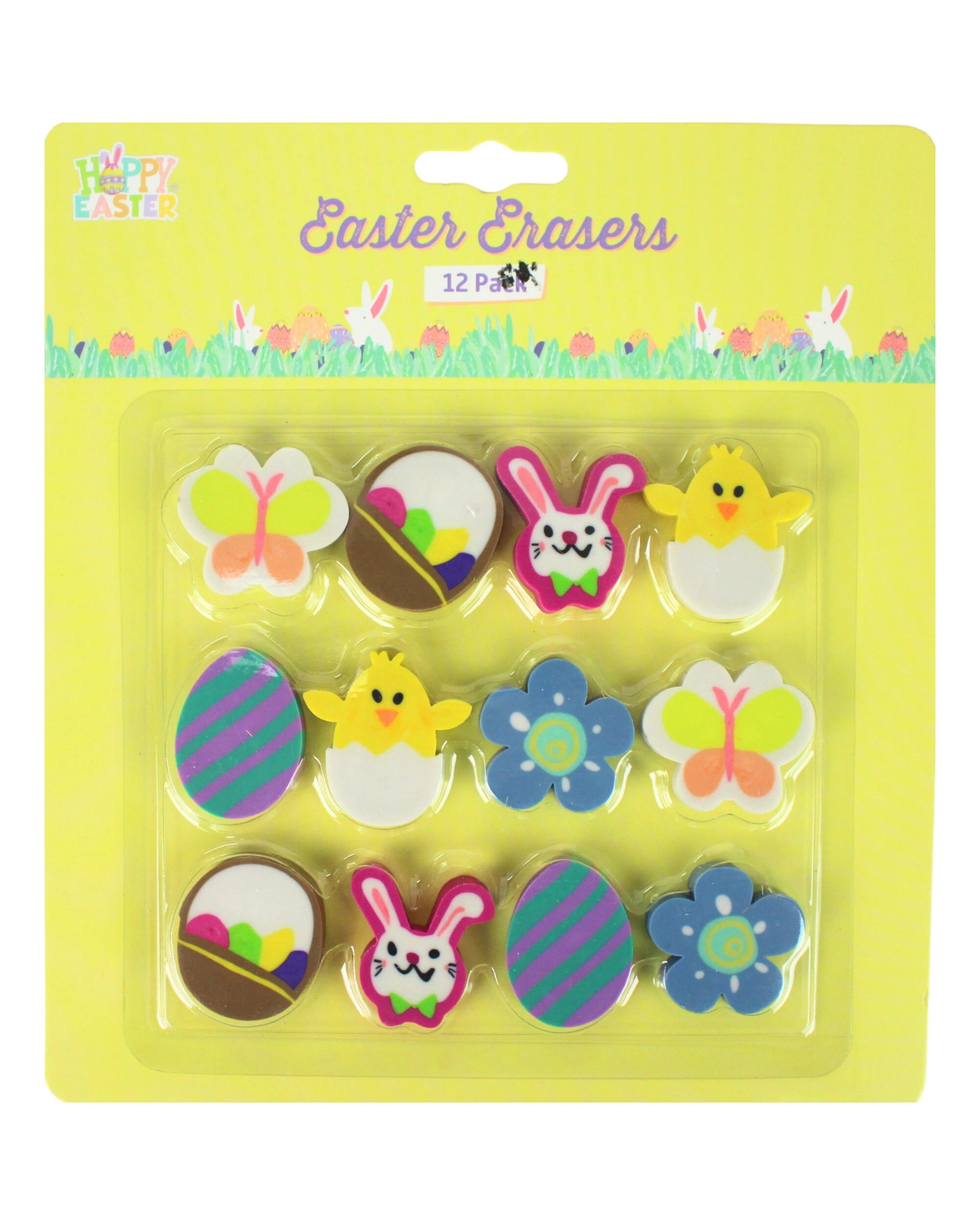 3 Uncle Bills Easter Character Erasers Pack of 12 - Multi, 3 of 3