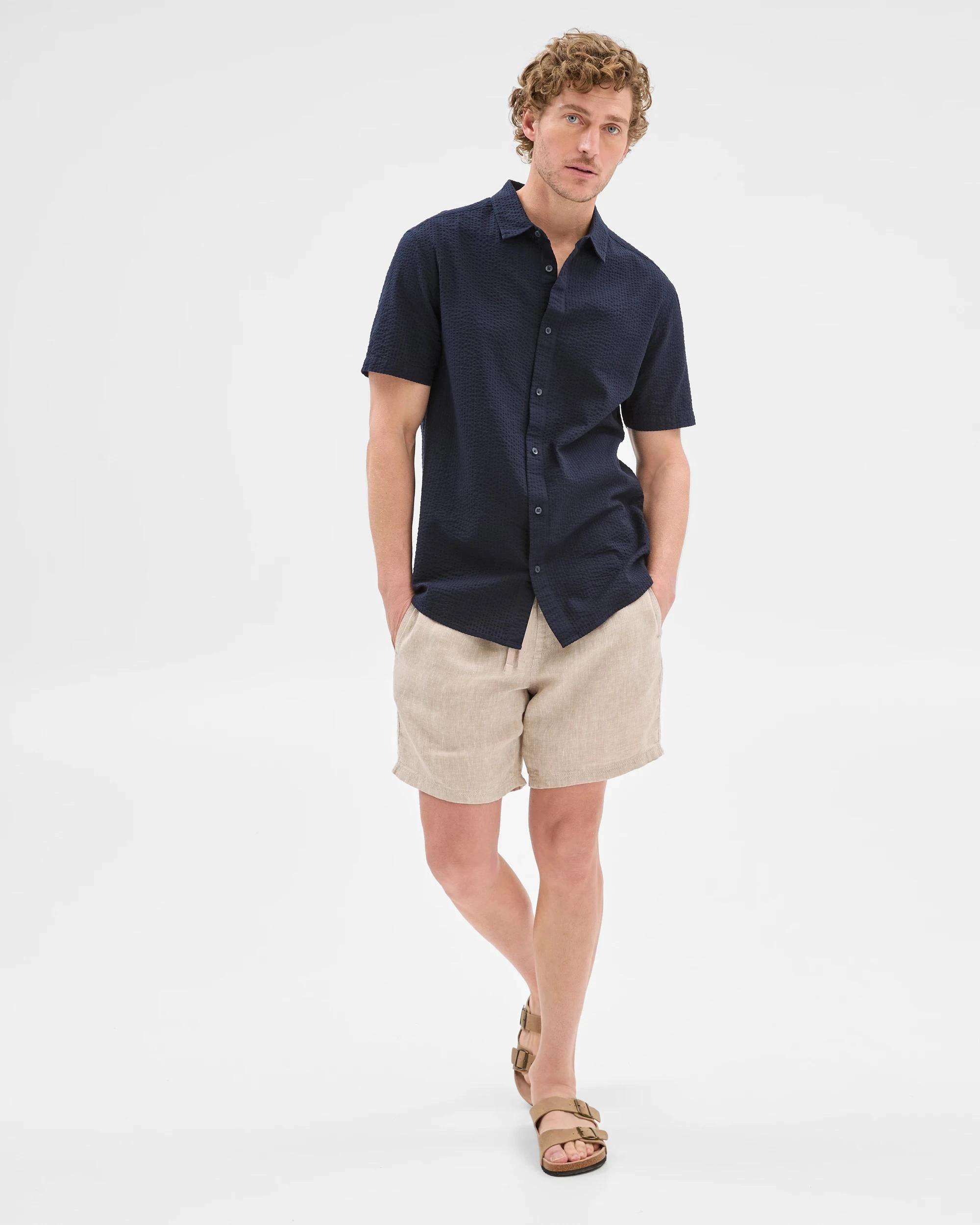 2 Target Australian Cotton Seersucker Shirt NAVY, 2 of 7