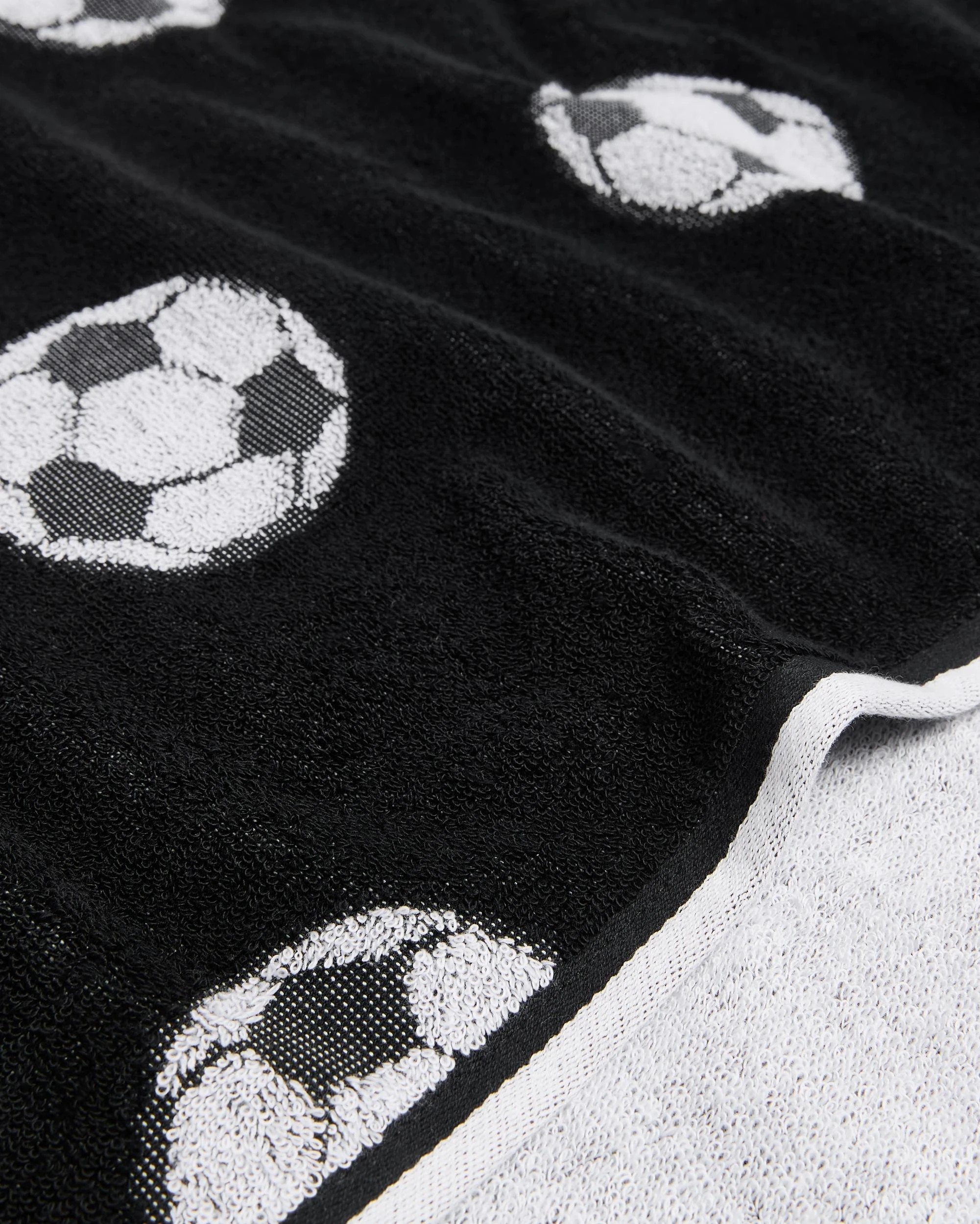 2 Target Sebby Soccer Ball Kids Australian Cotton Bath Towel - Black, 2 of 3