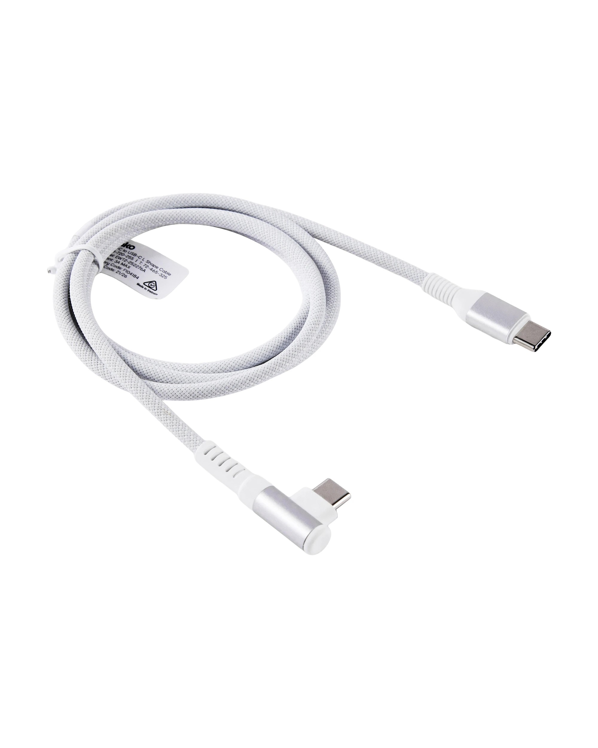 3 1m USB C-USB C L Shape Cable, 3 of 4