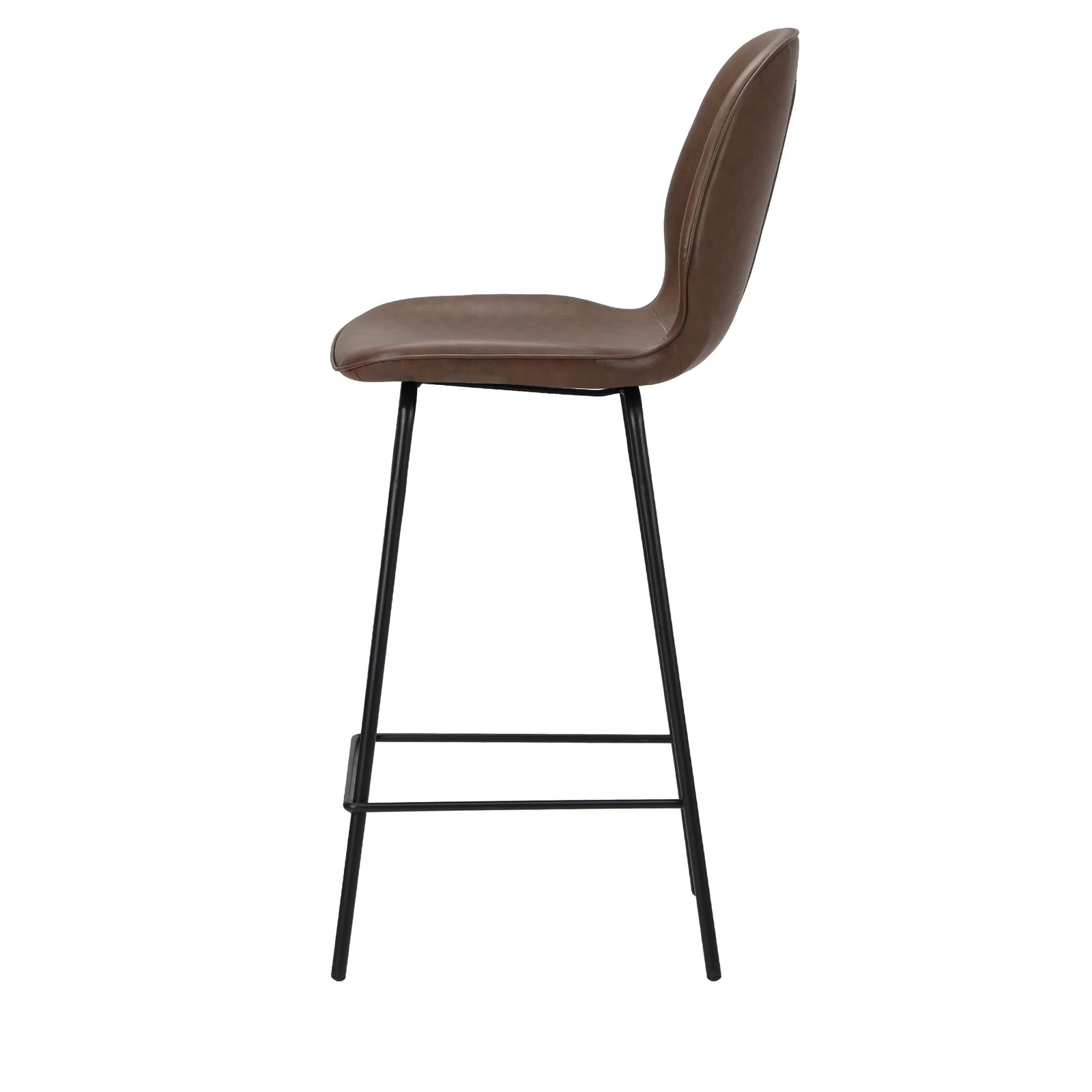 8 Oikiture 2PCS Bar Stools Kitchen Counter Chair Metal - Brown, 8 of 9