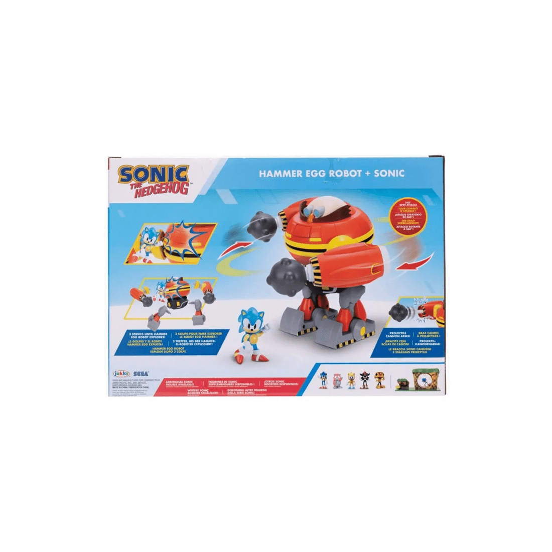 9 JAKKS Pacific Sonic the Hedgehog Hammer Egg Robot with Sonic Deluxe 2.5 inch Figure Playset, 9 of 9