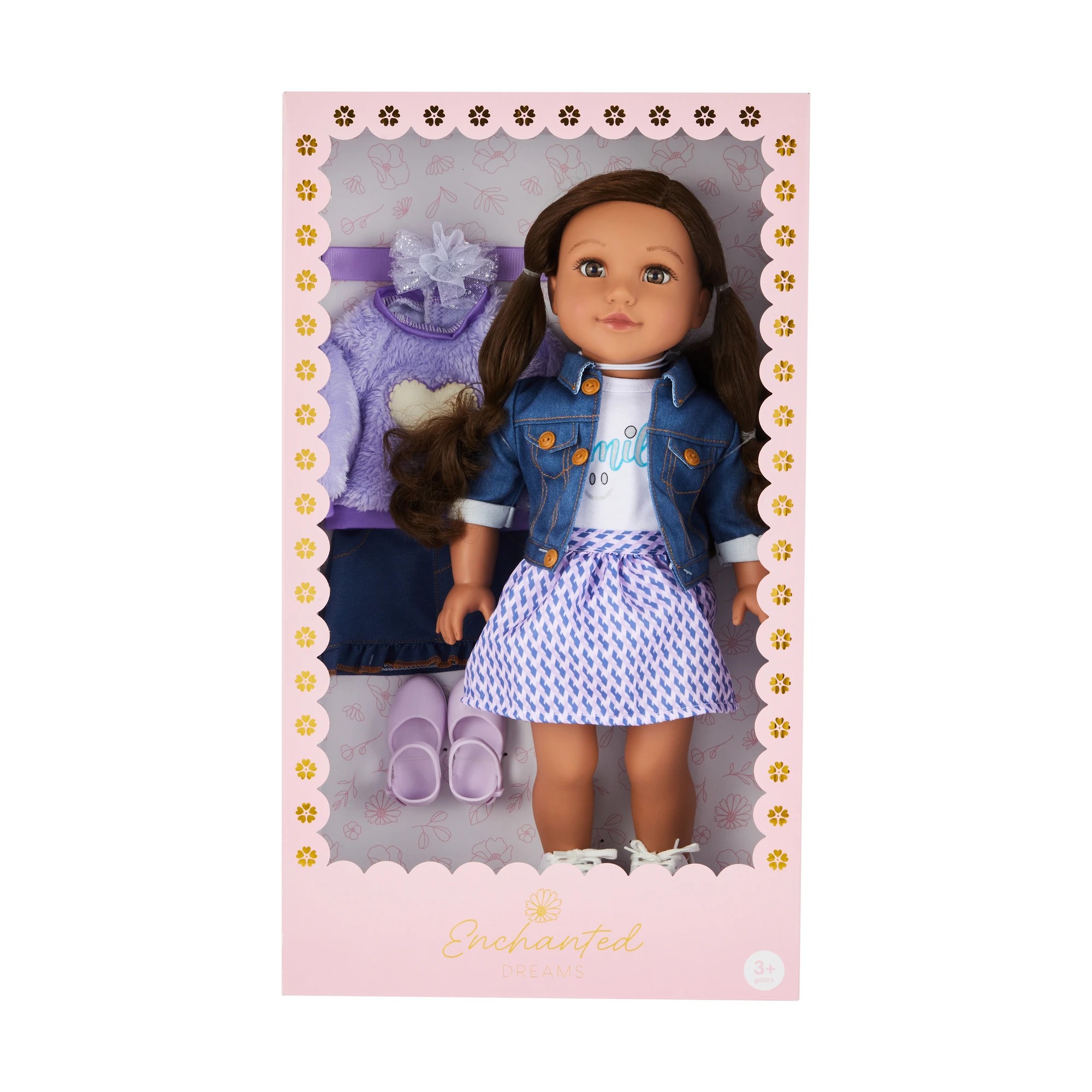 1 45cm Enchanted Dreams Doll and Fashion Playset - Purple, 1 of 8