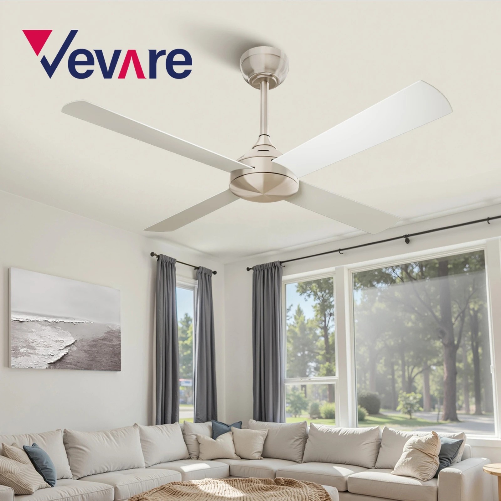 10 Vevare 52" Ceiling Fan AC Motor with Remote Control, 10 of 10