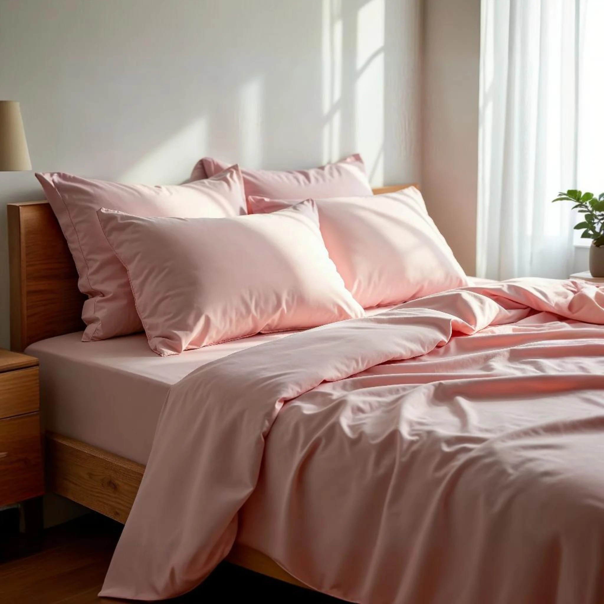 3 Royal Comfort 1200 Thread Count Sheet Set 4 Piece Ultra Soft Touch Bedding - King Bed - Pink, 3 of 4