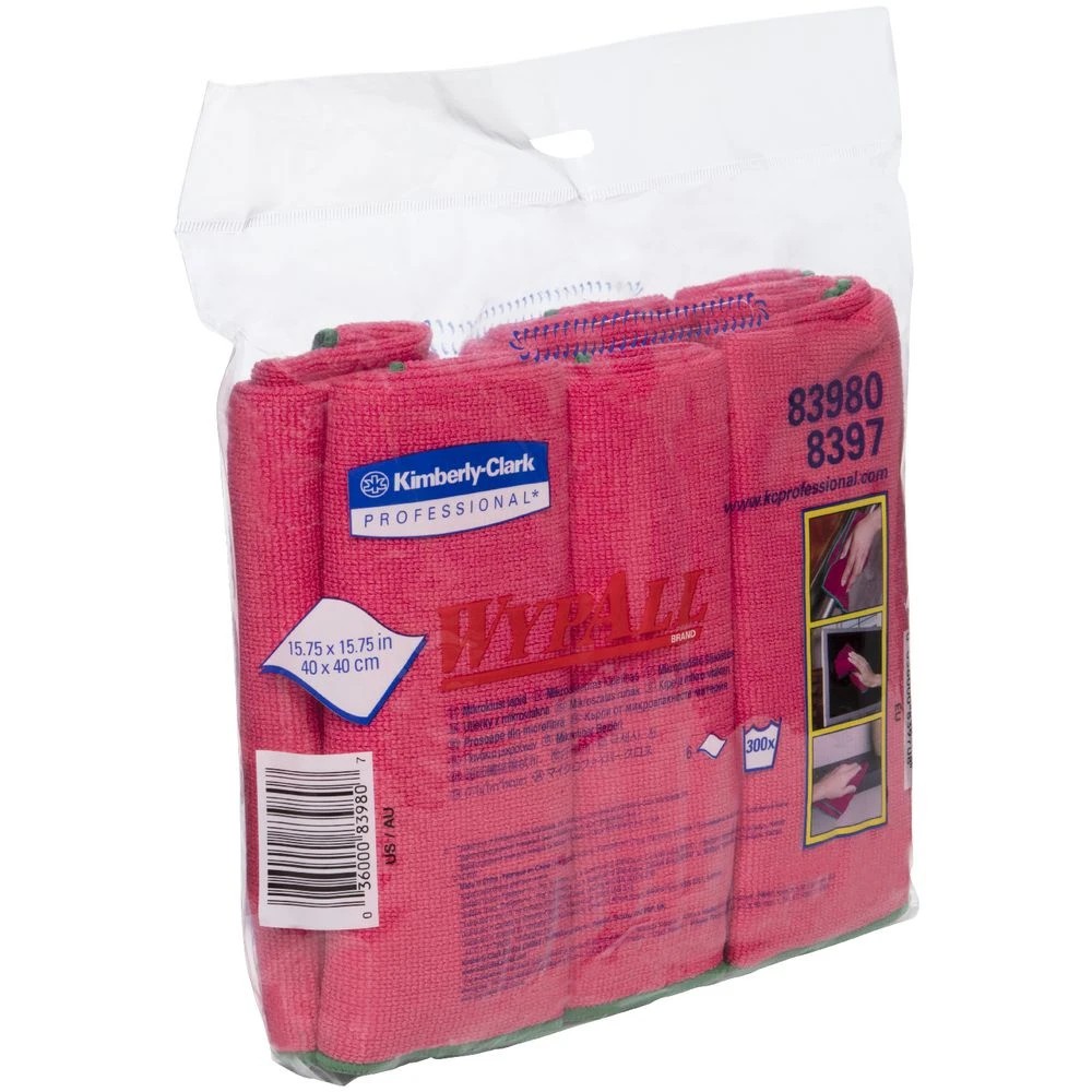 2 WypAll Microfibre Cloths Red 24 Pack, 2 of 2