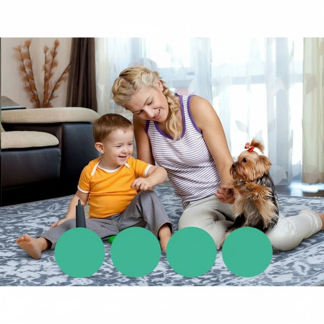 4 Artiss Floor Rug 200x290 Mat Carpet Short Pile - White, 4 of 6