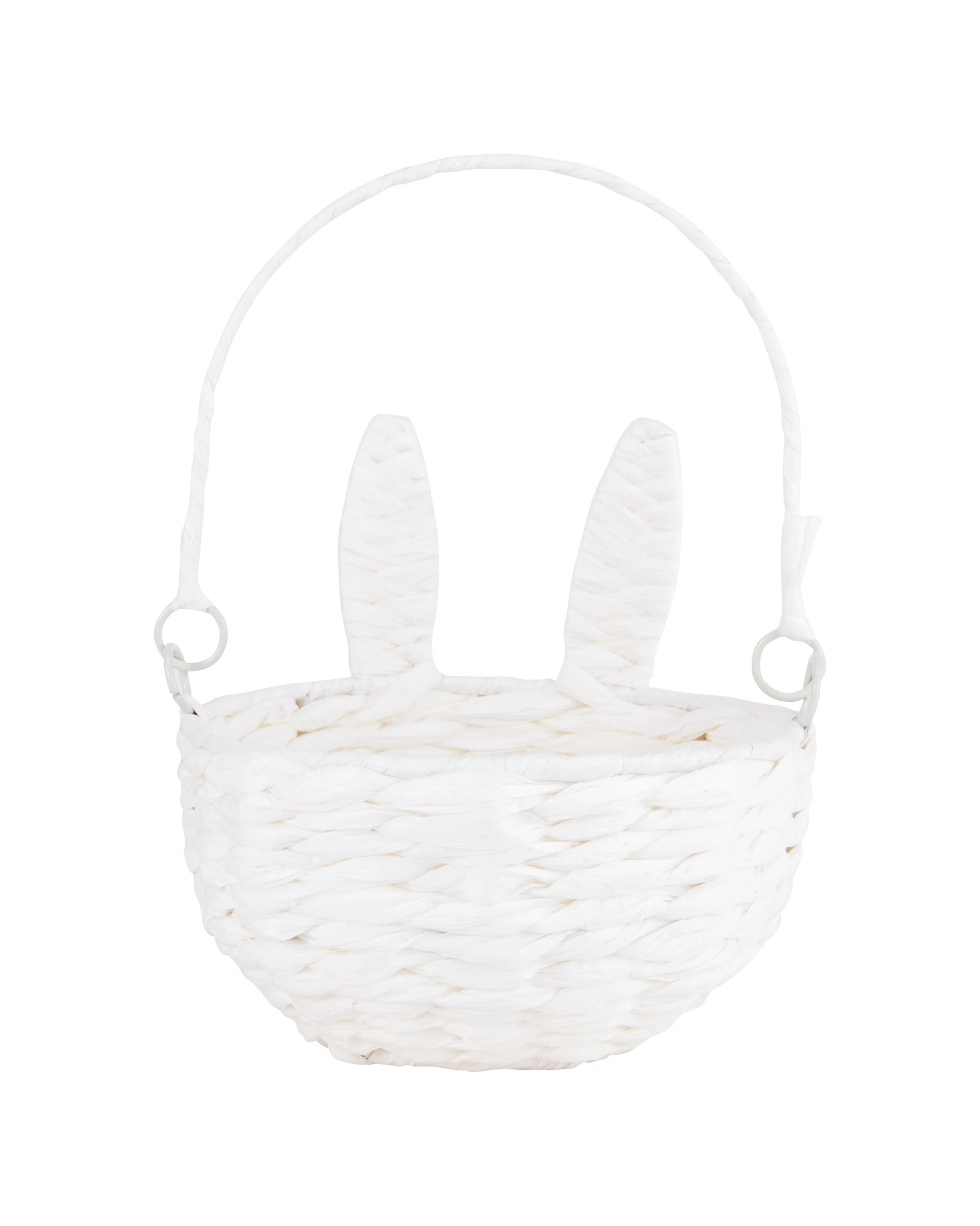 3 Paper Rope Bunny Basket - White, 3 of 4