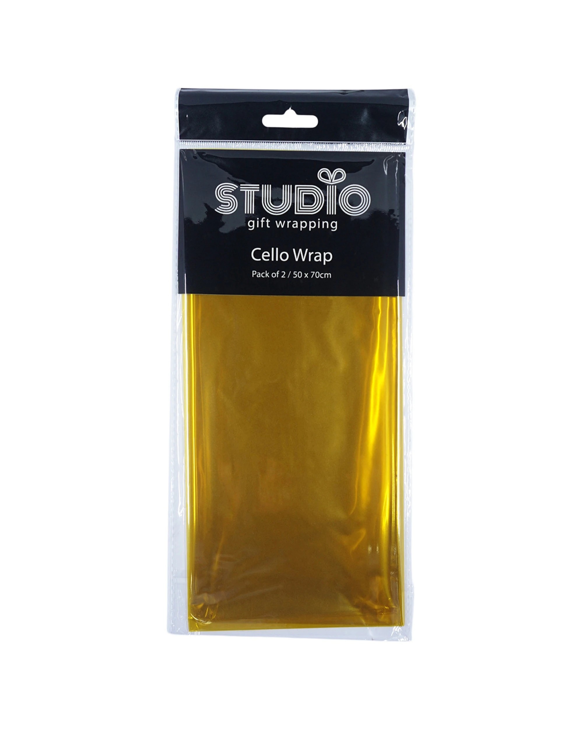 1 2pc Studio Gift Wrapping Cello Wrap 50x70cm Yellow Decoration Present Decor
 - Yellow, 1 of 3