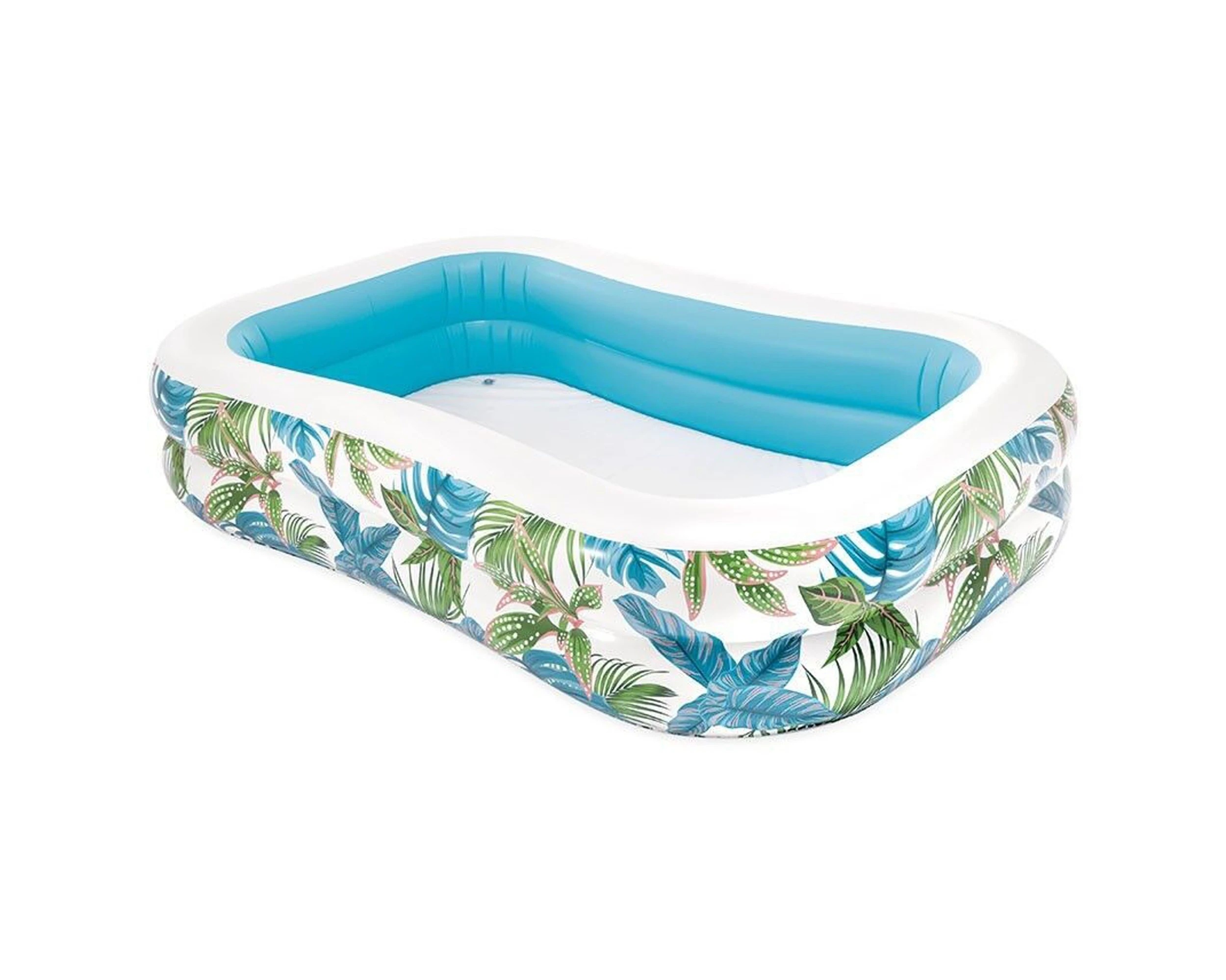 1 INTEX Tropical Swim Center Inflatable Family Pool 90In x 60In x 19In 600L - Multi, 1 of 8