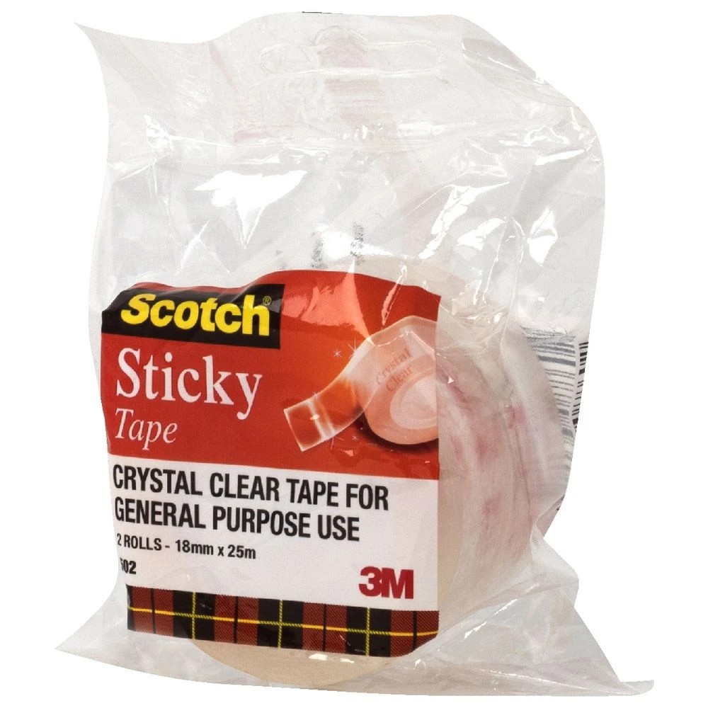 2 Scotch Sticky Tape 18mm x 25m 2 Pack, 2 of 7