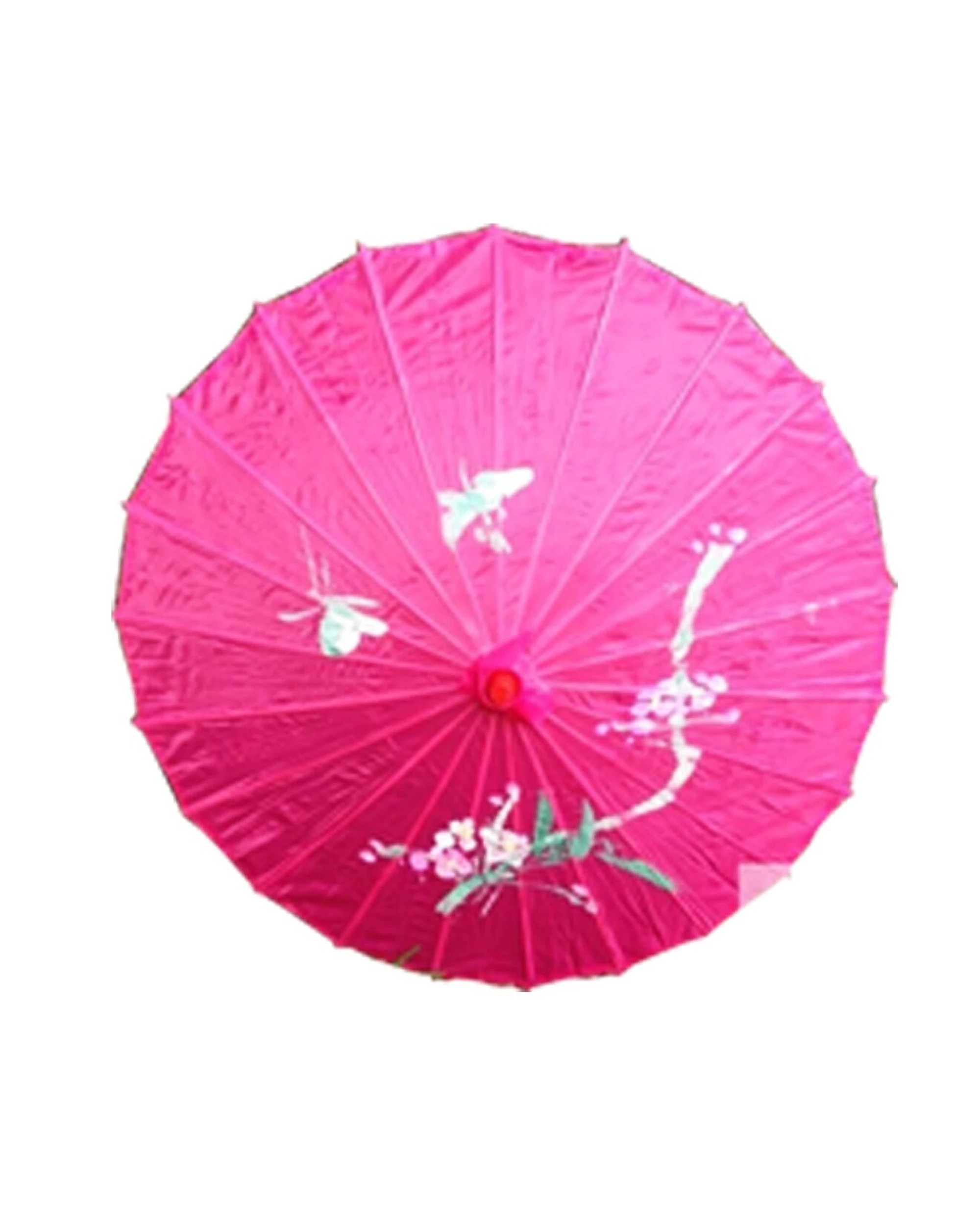 2 BR Costumes Bamboo Parasol Umbrella Japanese Flower Pattern 6 Pack, 2 of 2