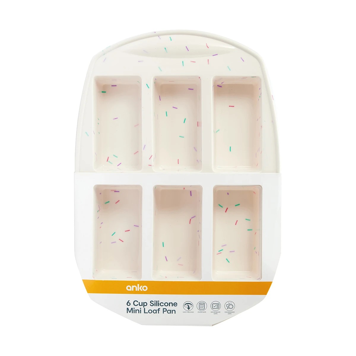 3 6 Cup Silicone Mini Loaf Pan, 3 of 3