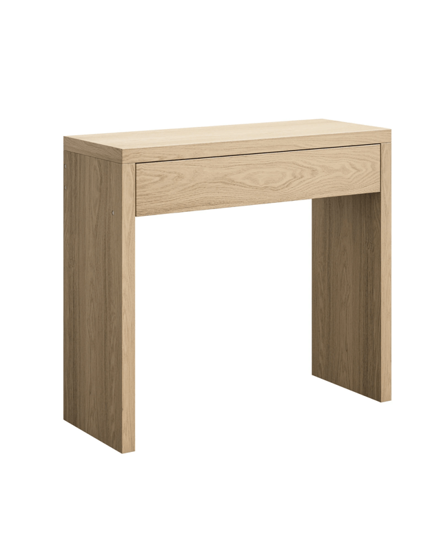 Oikiture Console Table Wood Sofa Table Hall Side Entry With Drawer
 - Nat