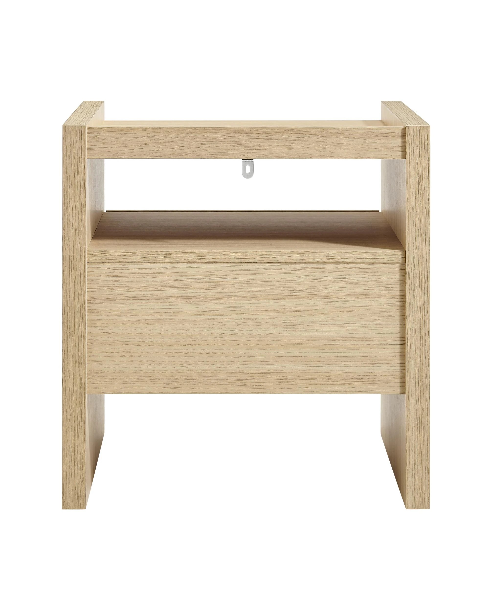 5 Kodu Bedside Unit Nightstand Side Table 1 Drawer Oak - Natural, 5 of 10