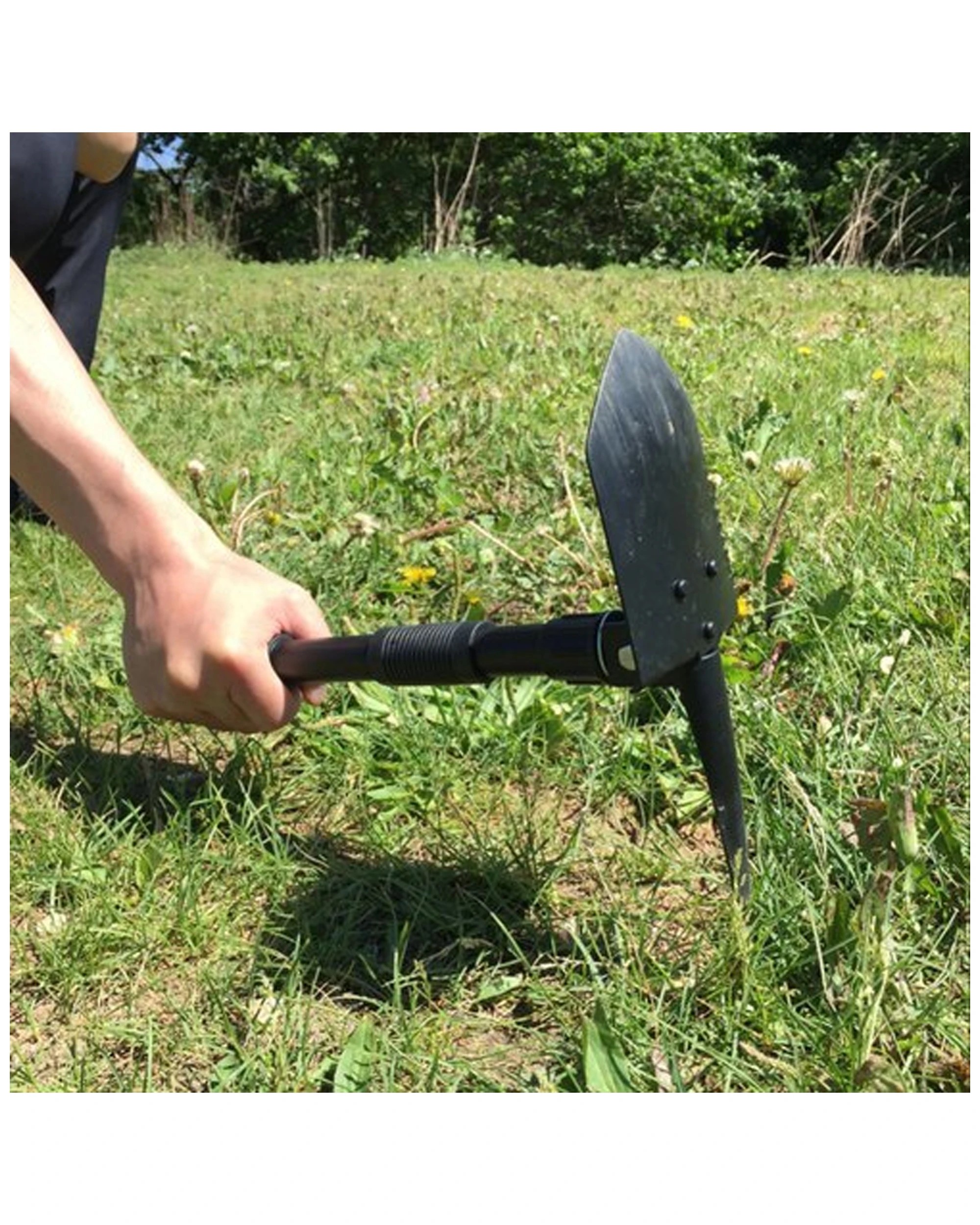 3 Wildtrak Multipurpose Camp Tool Shovel With Pick And Saw Carbon Steel - Black, 3 of 3