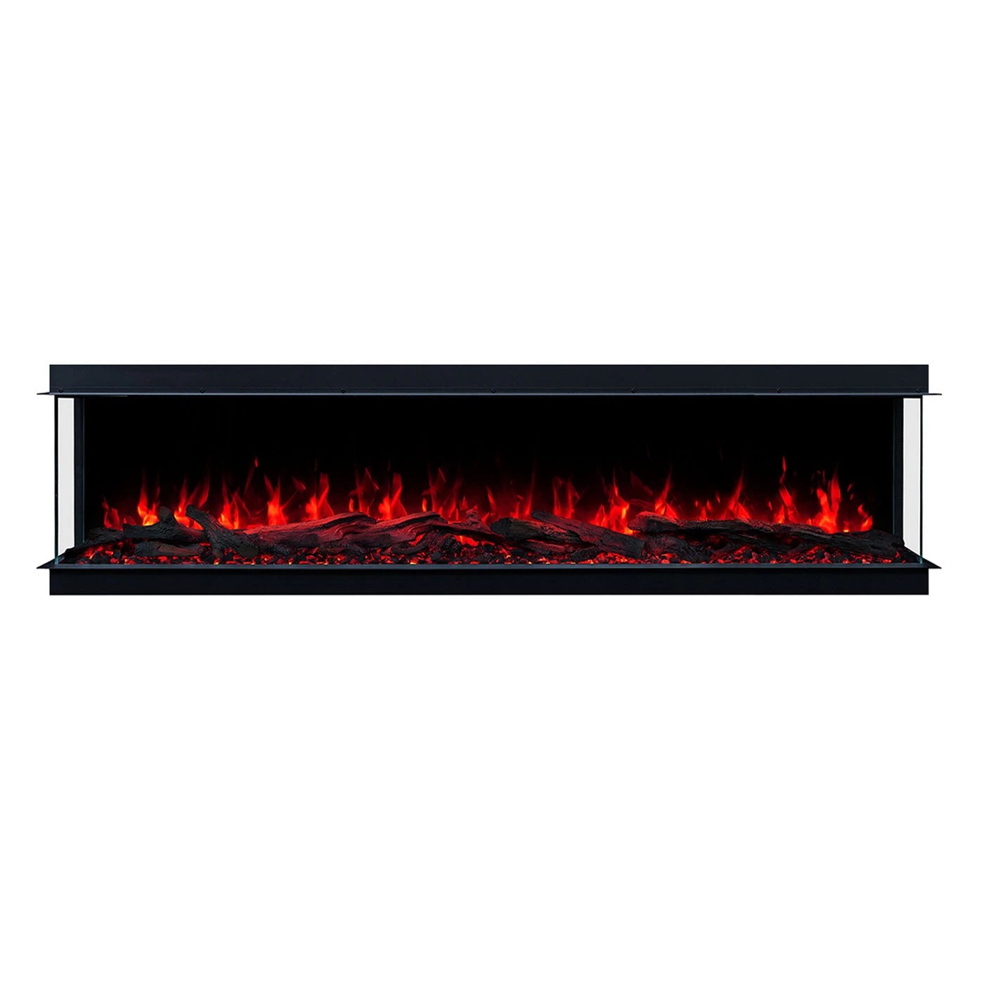 5 Moda Living Devon 3-Sided 71 inch Extra Deep Electric Fireplace - Black, 5 of 10