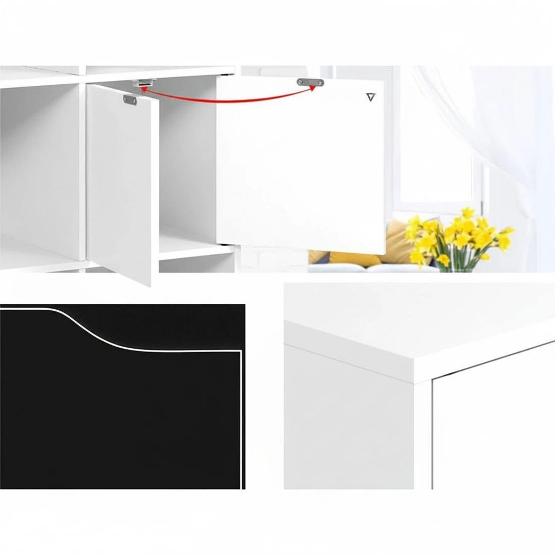 7 Artiss Bookshelf 8 Cube Shlef - White, 7 of 8