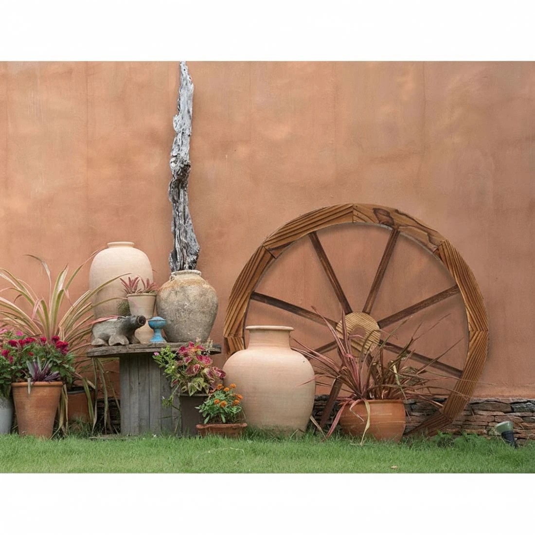 7 Gardeon Garden Decor Outdoor Ornament 2X Wooden Wagon - Brown, 7 of 7