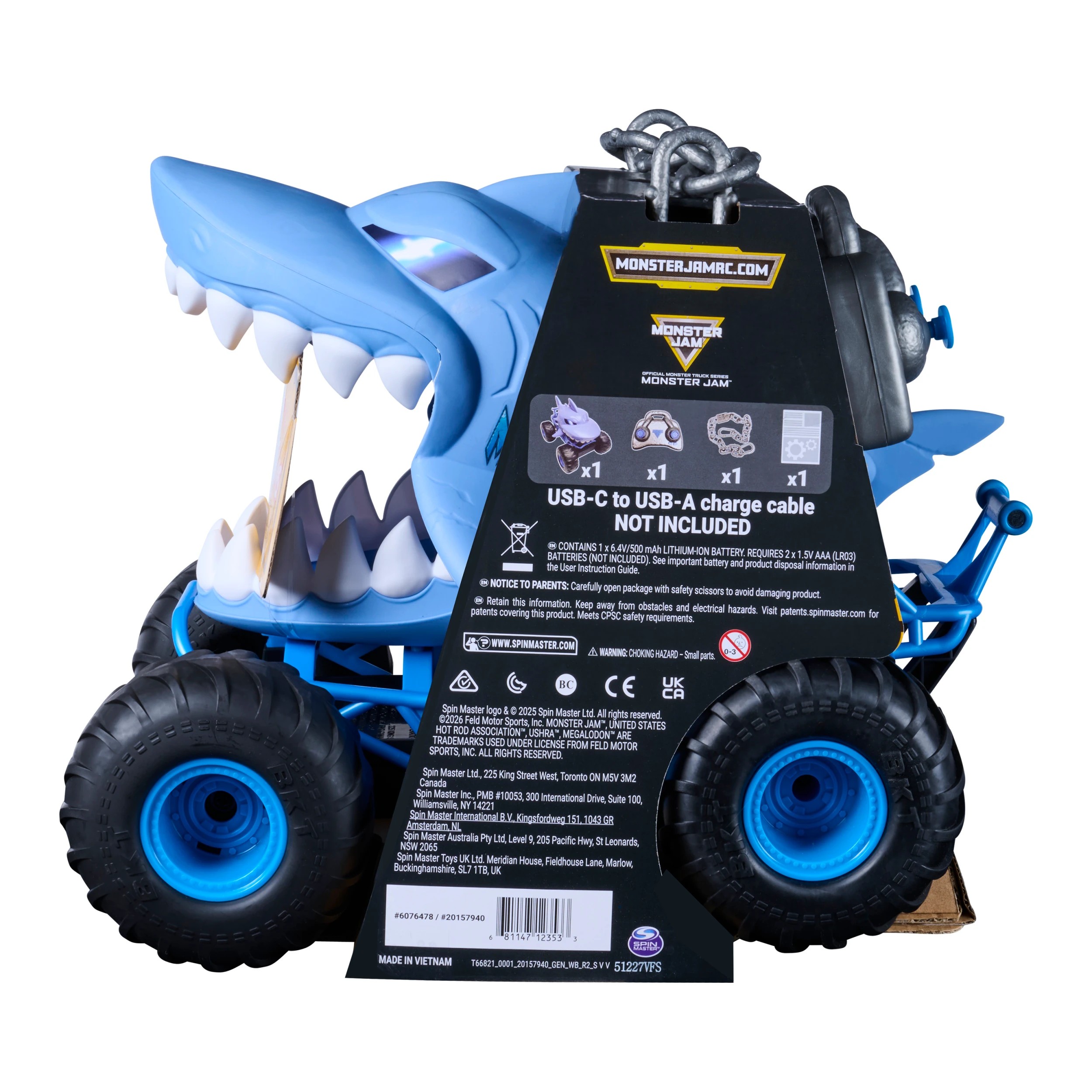 4 Monster Jam Chomping Megalodon RC Truck, 4 of 10