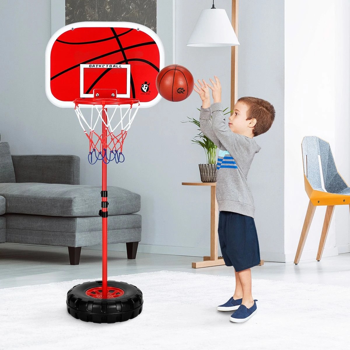 3 AUSWAY 2m Basketball Hoop for Toddler, 3 of 6