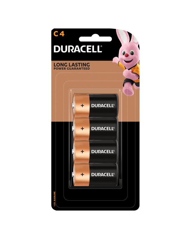 Duracell Coppertop C 4 Pack Batte