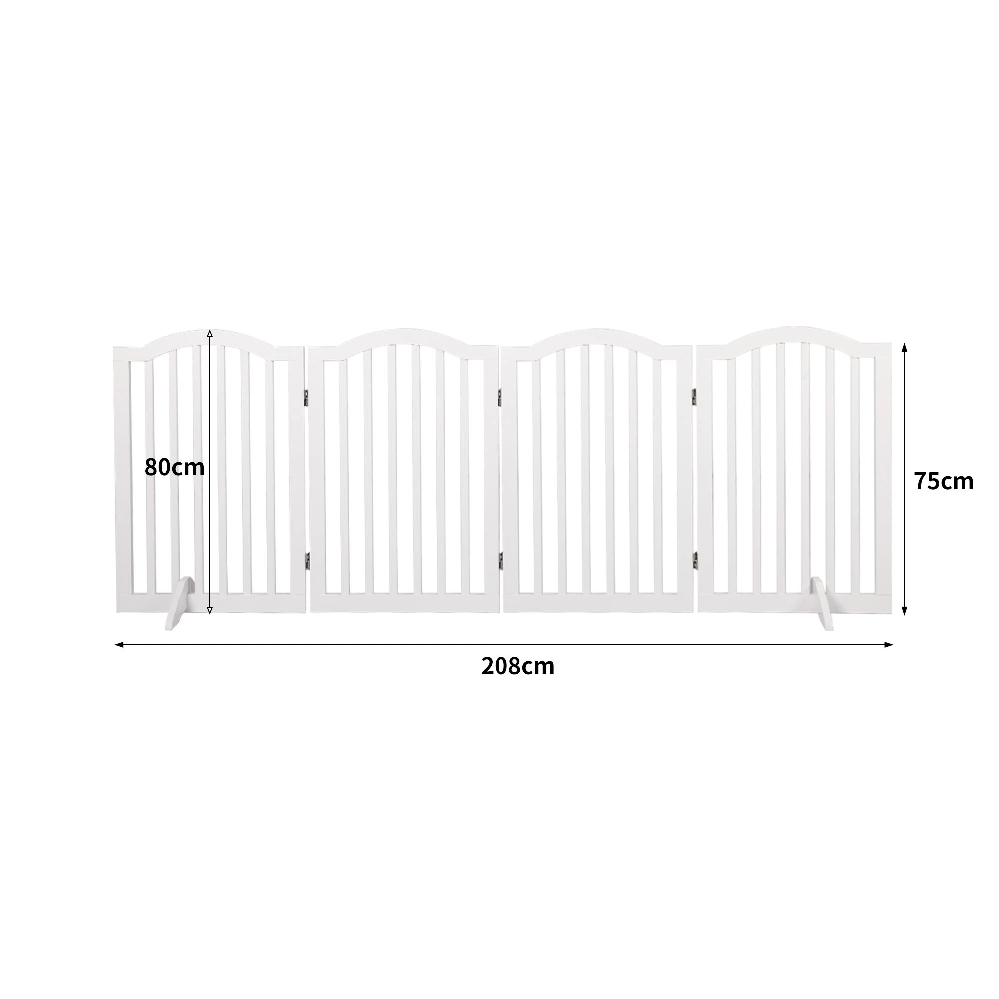 3 Pawz 4 Panel Foldable Pet Gate In Colour - White, 3 of 7