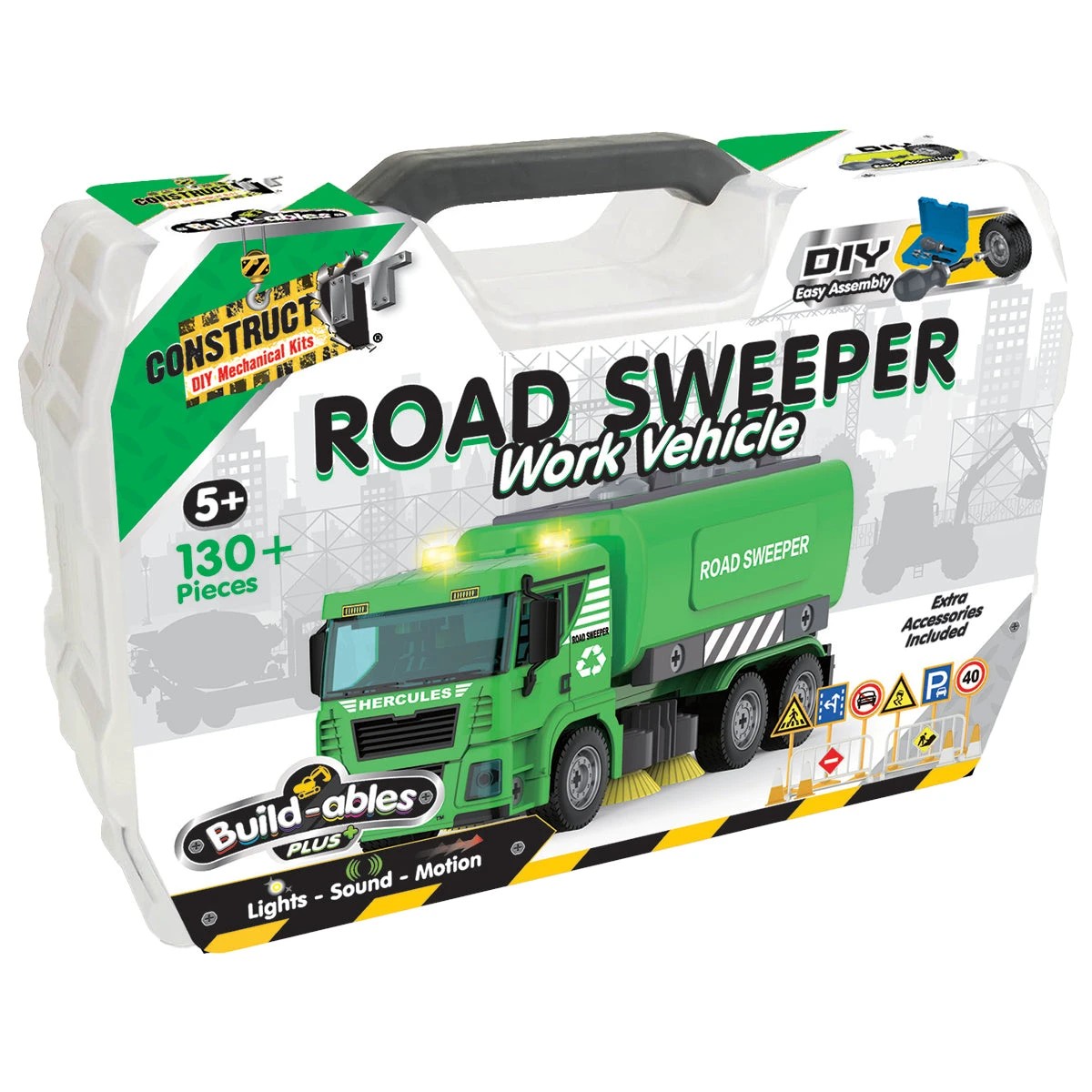1 Construct-It Build-ables Plus - Road Sweeper, Work Vehicle, 1 of 8