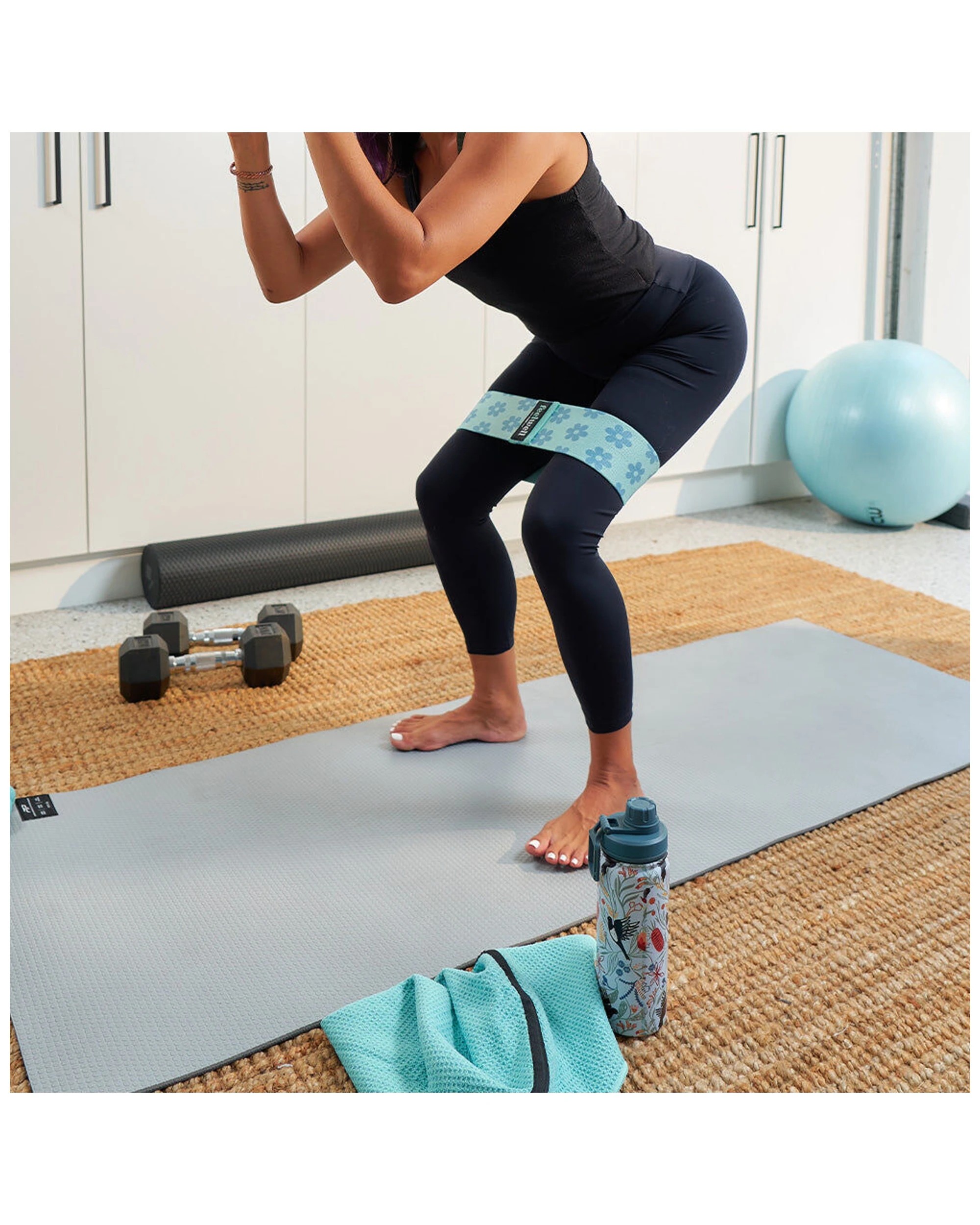 8 ANNABEL TRENDS Fitness Feel Well Exercise Resistance Bands 2 Pack Polyester - Blue, 8 of 8