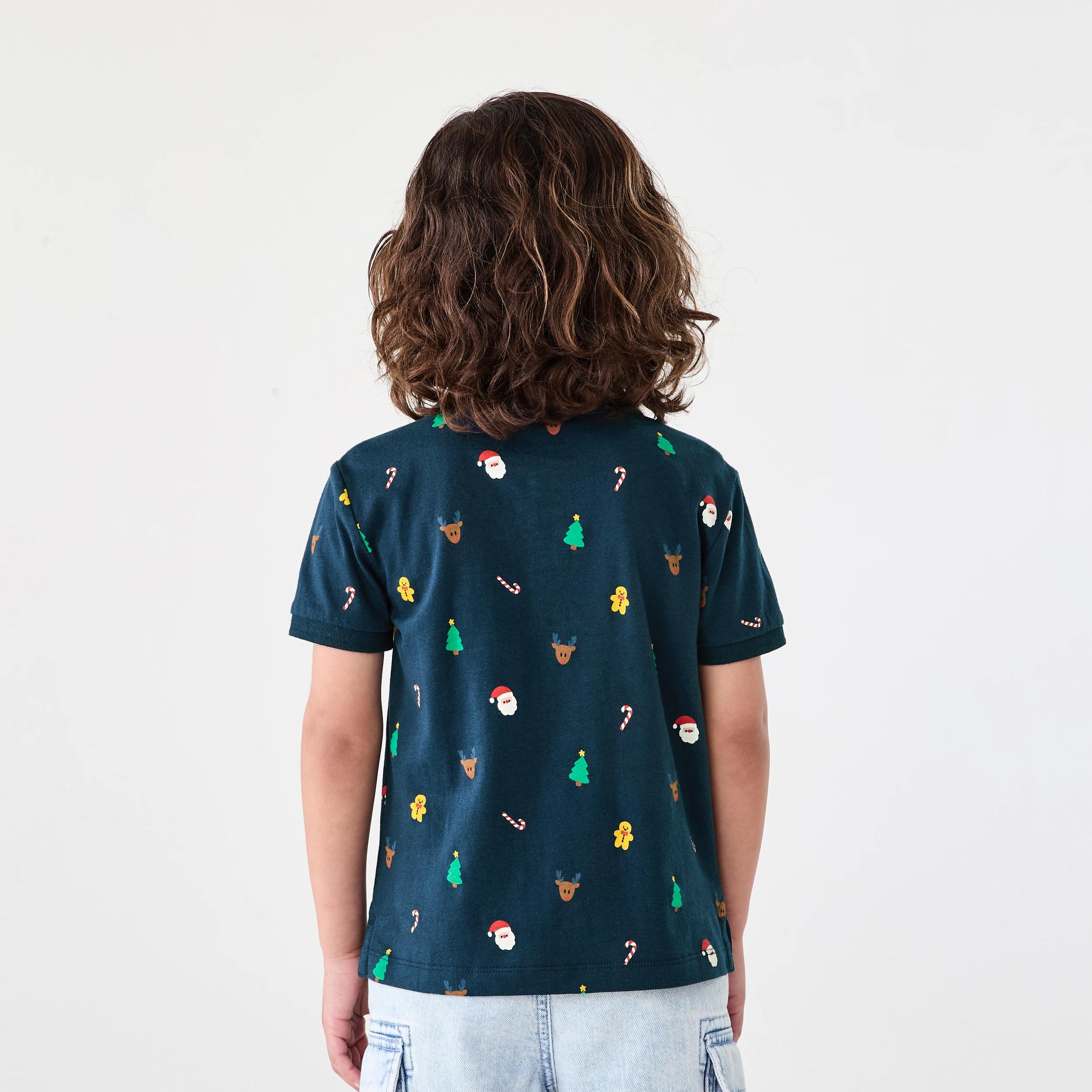 2 Christmas Polo T-shirt Nvy Xmas, 2 of 8