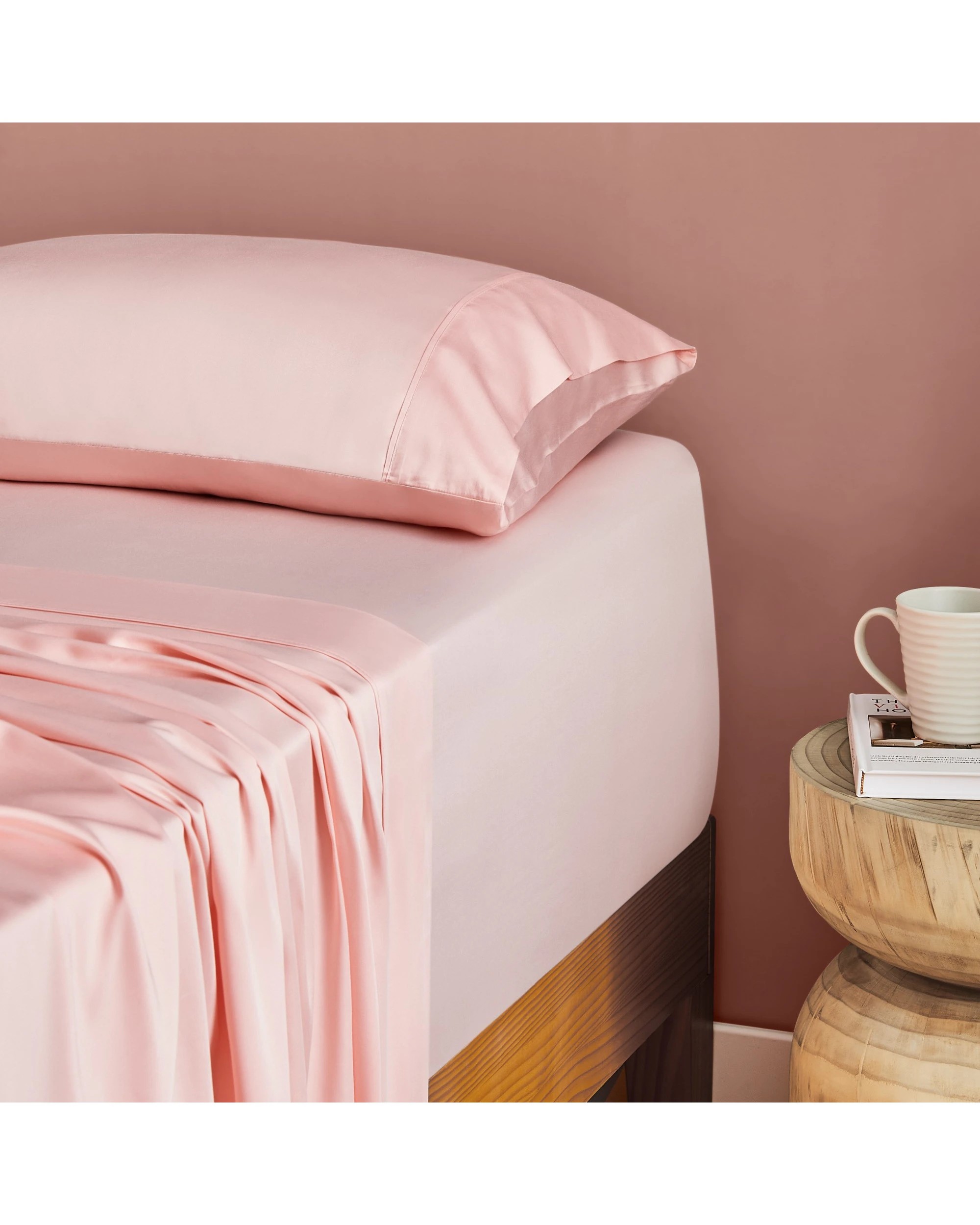 3 Natural Home 400TC 100% Bamboo Sateen Sheet Set - King Bed - Blush Pink, 3 of 6