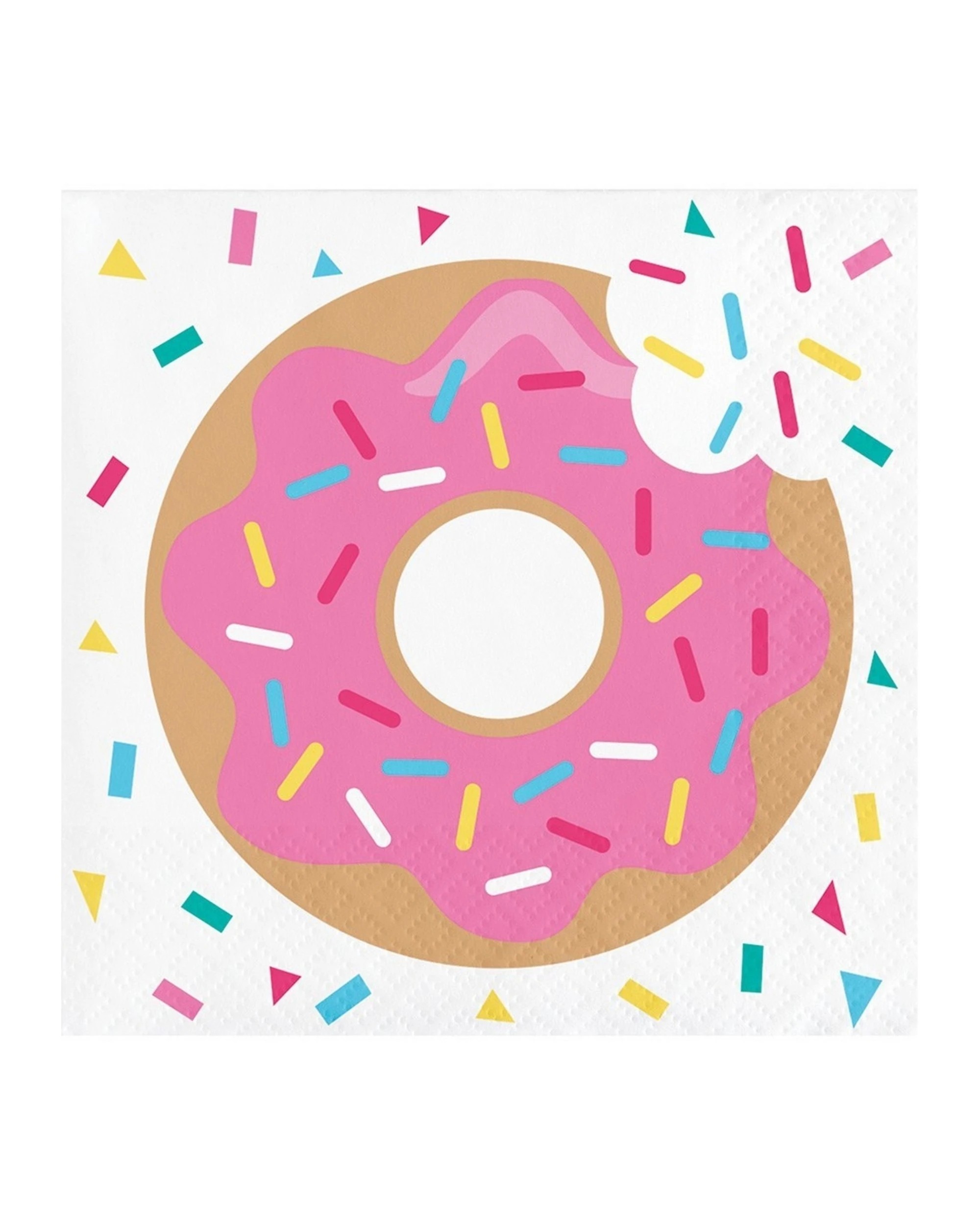 1 Creative Converting Donut Time Small Napkins Serviettes Pack of 16 - Pink, 1 of 1