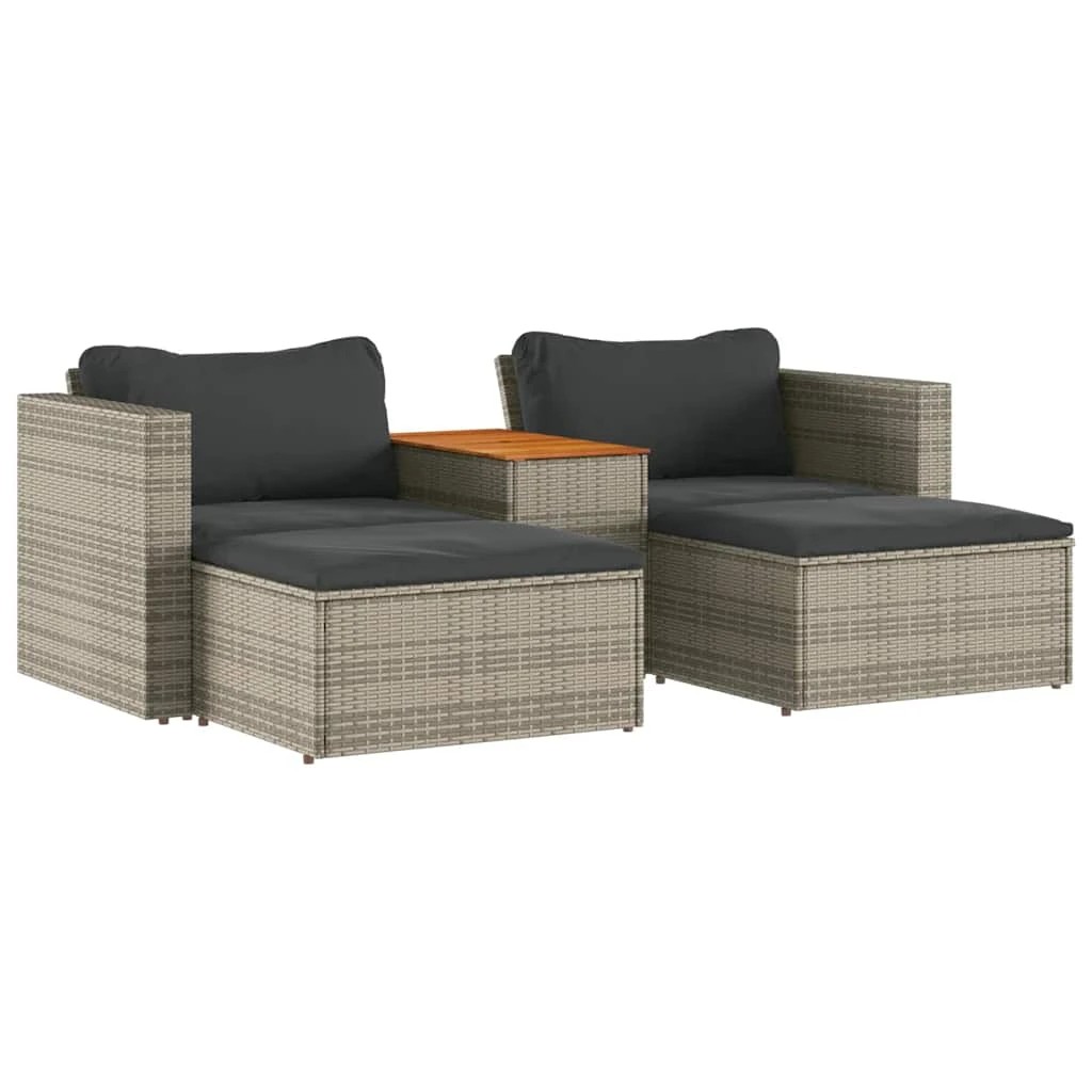 1 vidaXL garden sofa set Modular - Grey, 1 of 9