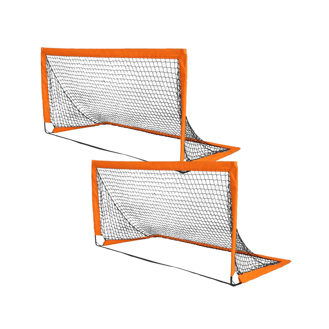 1 Advwin 2 packs Portable Soccer Goal 120x90cm - Orange, 1 of 6