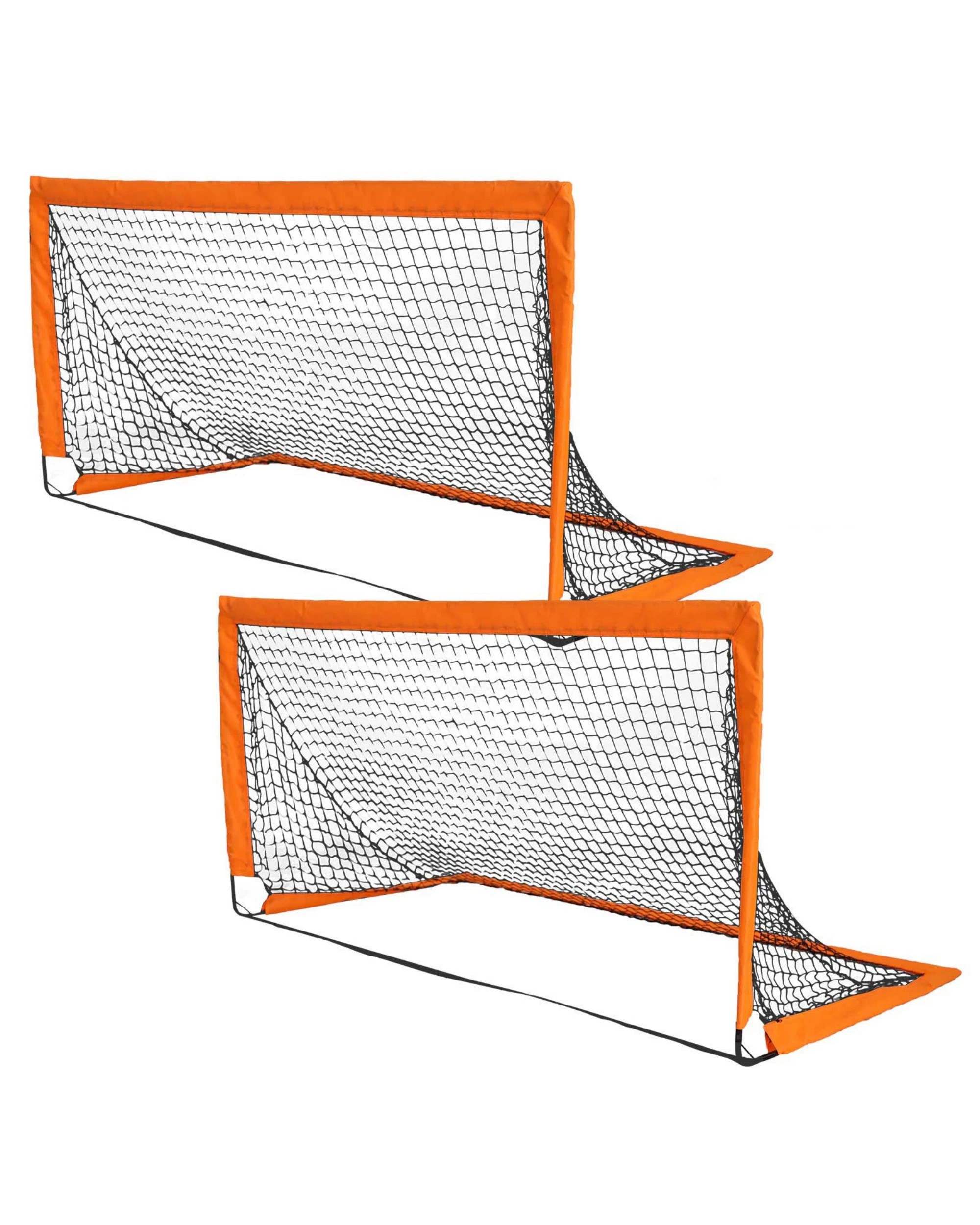 1 Advwin 2 packs Portable Soccer Goal 120x90cm - Orange, 1 of 6