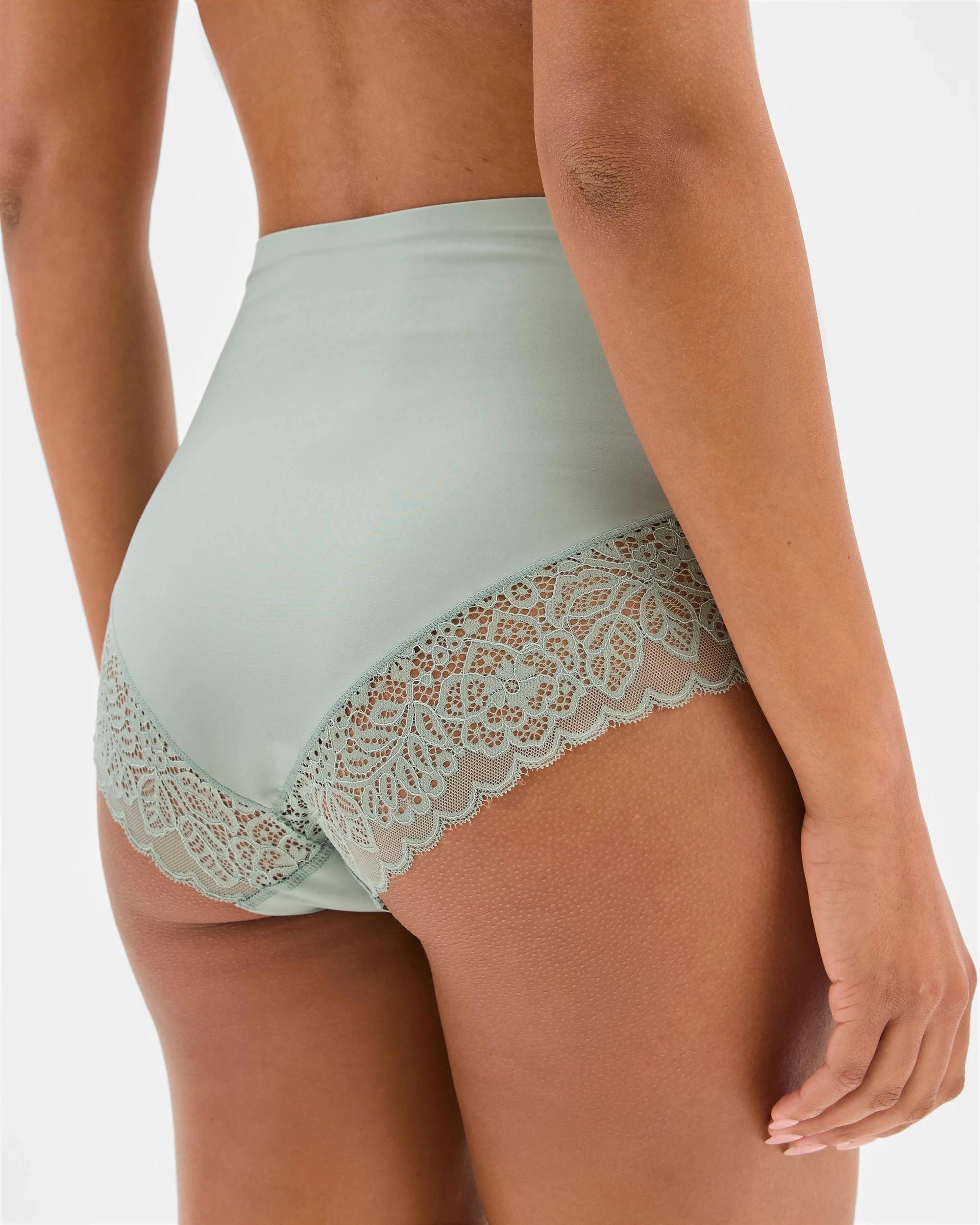 4 Target Woman Luna 2 Pack Smooth Touch Lace Bonded Waist Full Briefs GREEN MILLE, 4 of 4