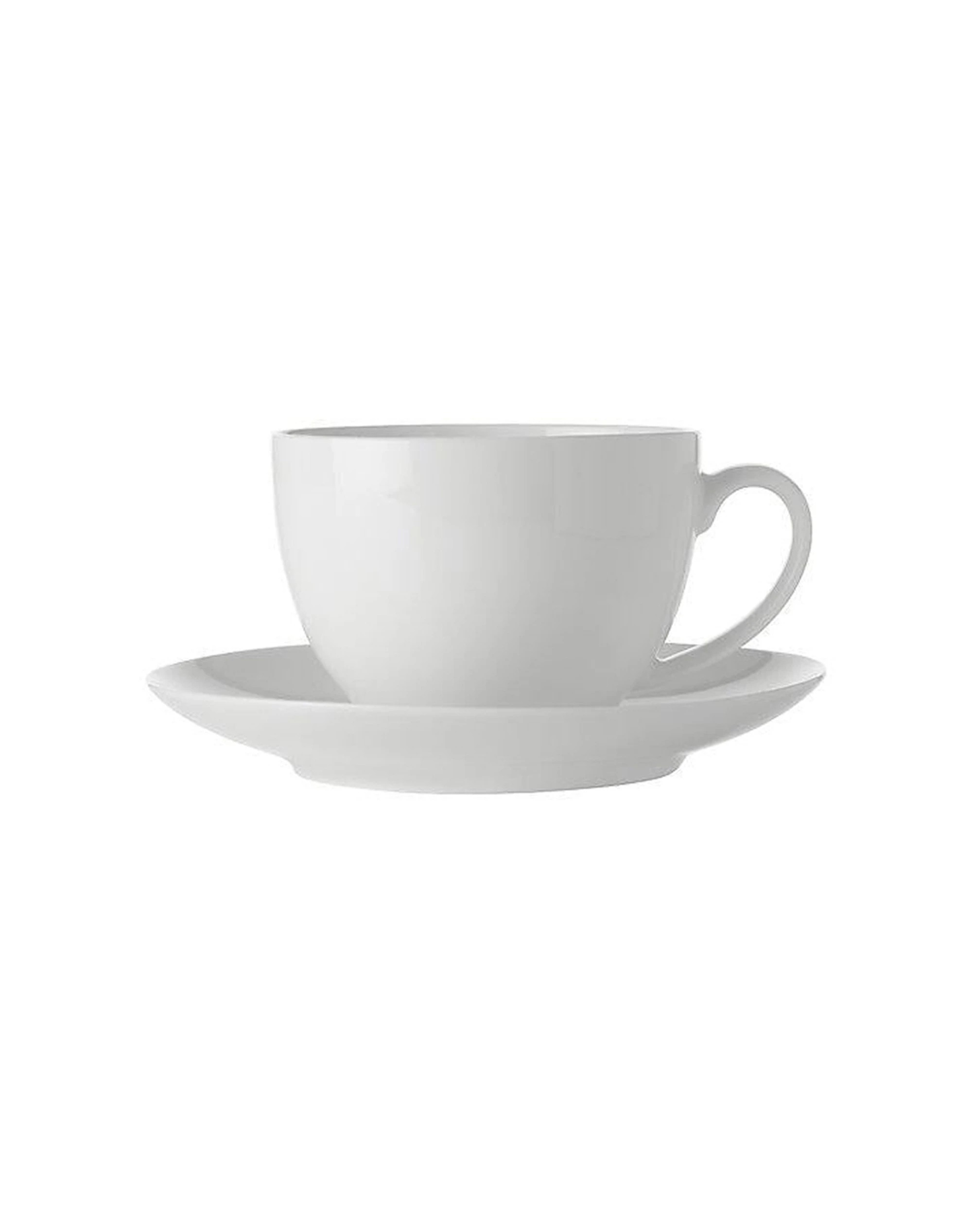 2 Maxwell & Williams 4x 260ml Basics Porcelain Cup & Saucer Set - White, 2 of 2