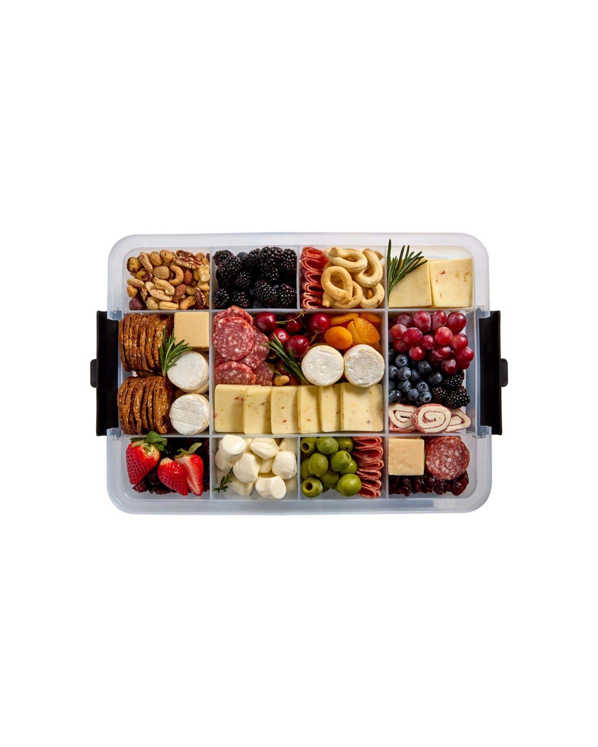8 Farberware 2PK SnackleBox Bamboo Storage Board With 11-Compartment Food Storage Container - Clear, 8 of 8