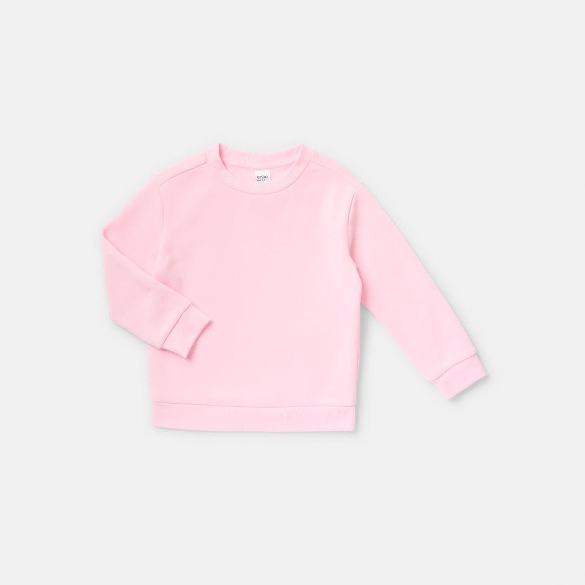 8 Basic Crew Neck Sweatshirt Light Pink, 8 of 9
