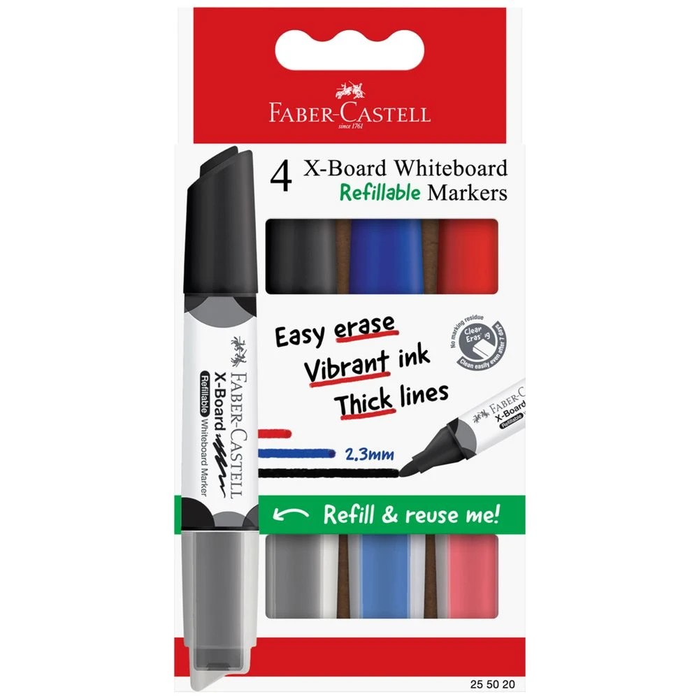 1 Faber-Castell X-Board Whiteboard Marker Assorted 4 Pack, 1 of 6