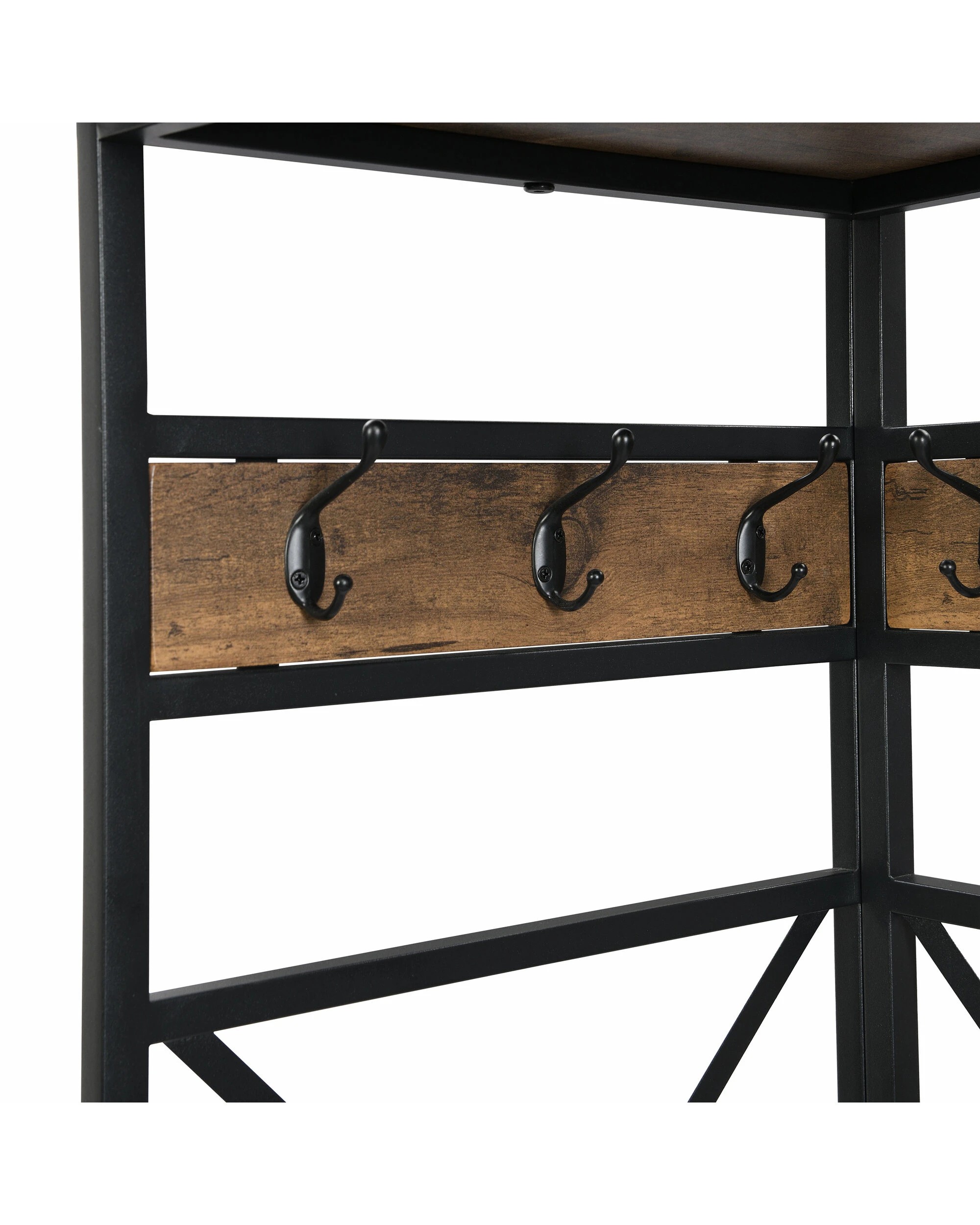 5 IHOMDEC Corner Hall Tree - Brown, 5 of 10