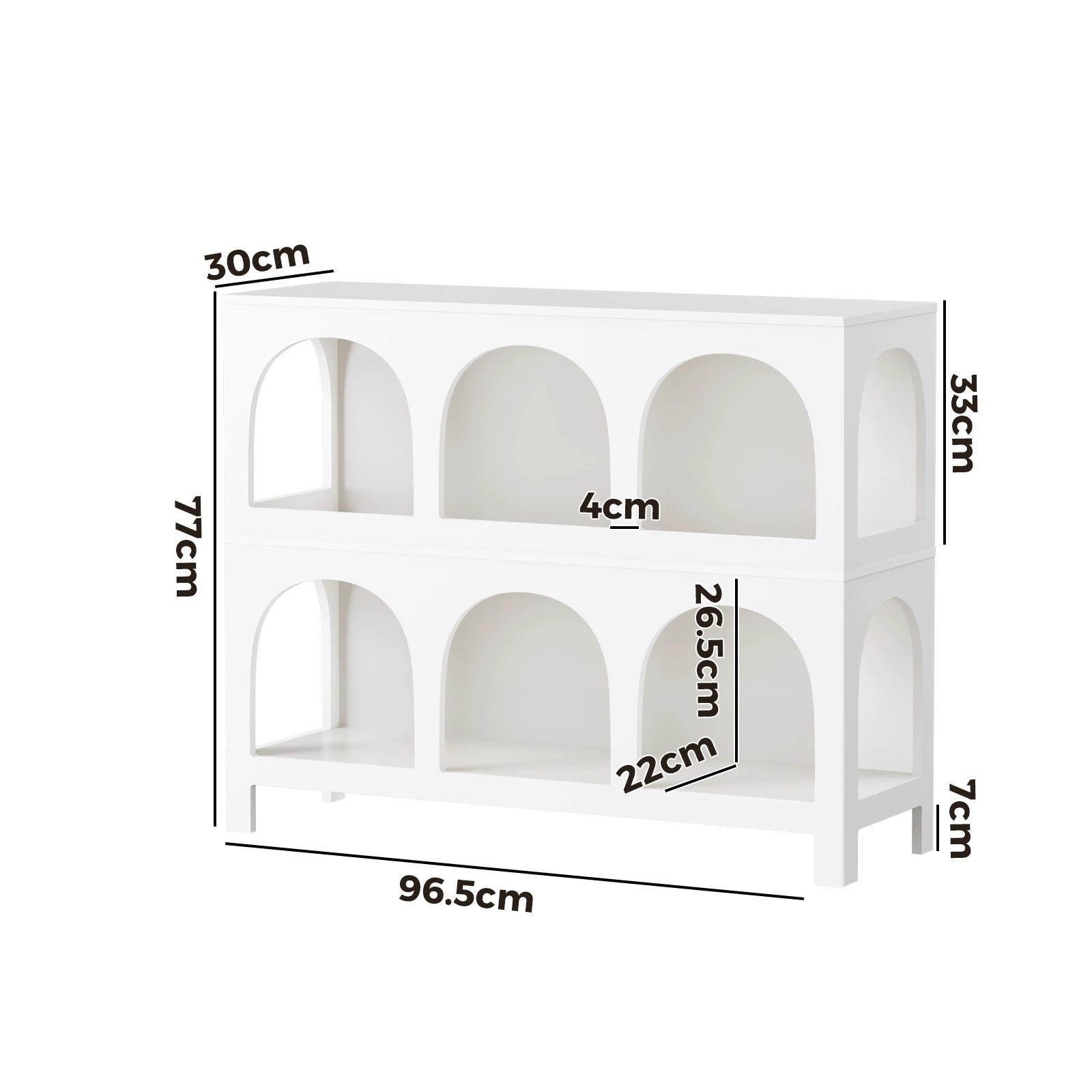7 Oikiture Shelving Unit Display Shelf Storage Stand Bookcase Bookshelf
 - White, 7 of 10