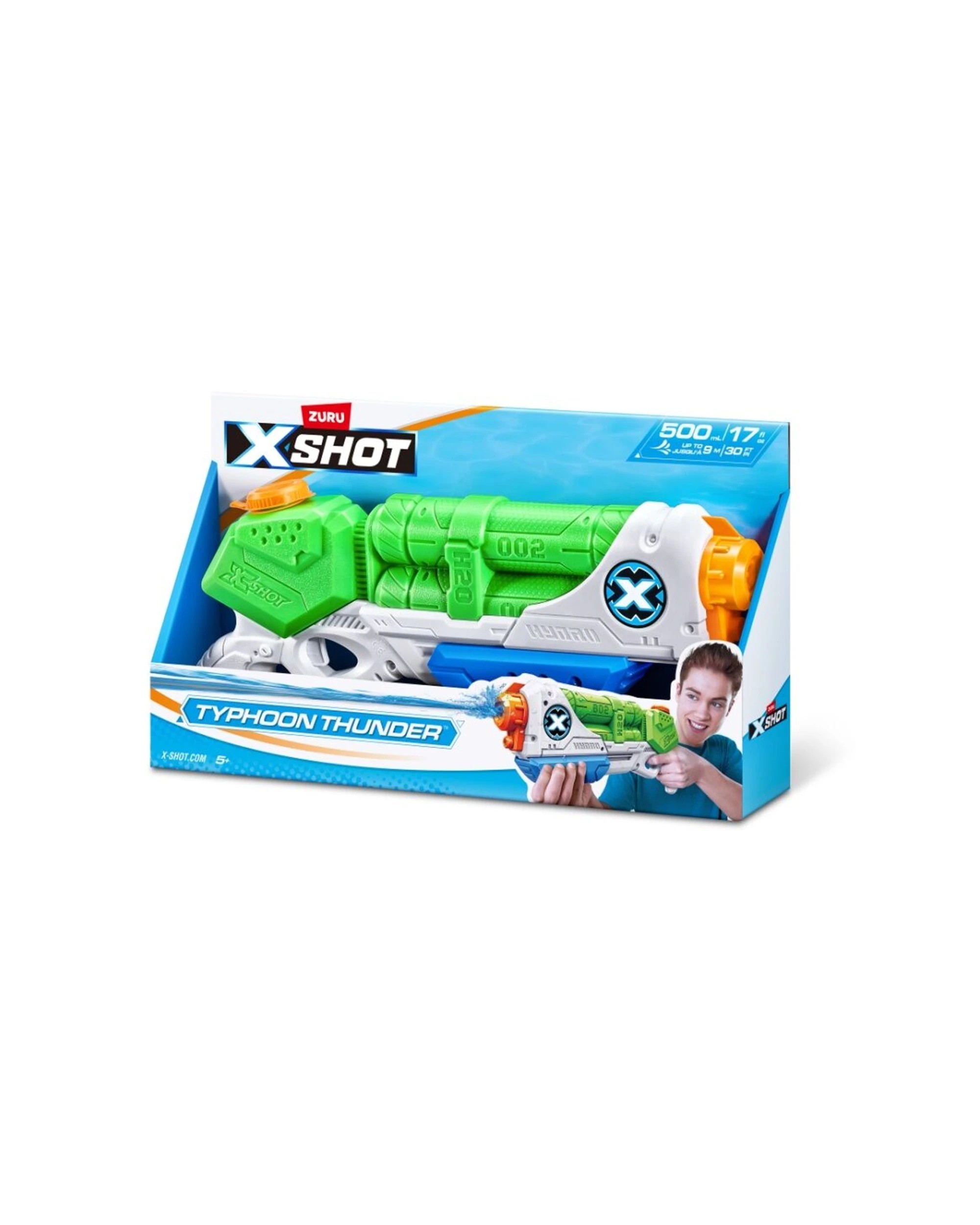 4 Zuru Xshot Water Blaster Typhoon Thunder Gun Kids Toy - White, 4 of 8